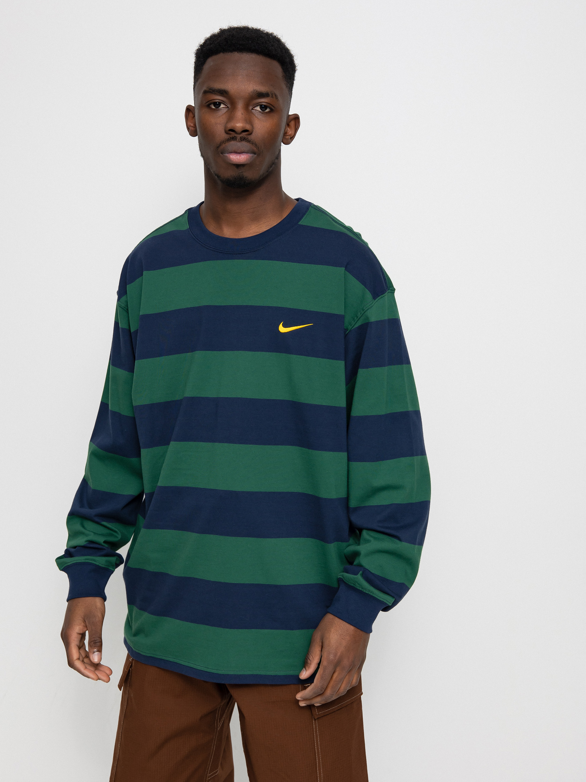 Nike SB Stripe Longsleeve (midnight navy/gorge green)