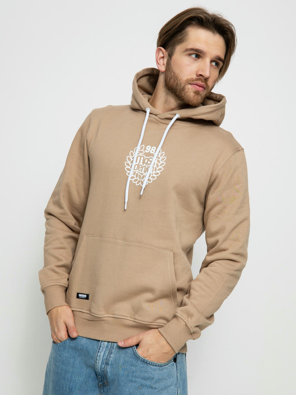 MassDnm Base Medium Logo HD Hoodie (beige)