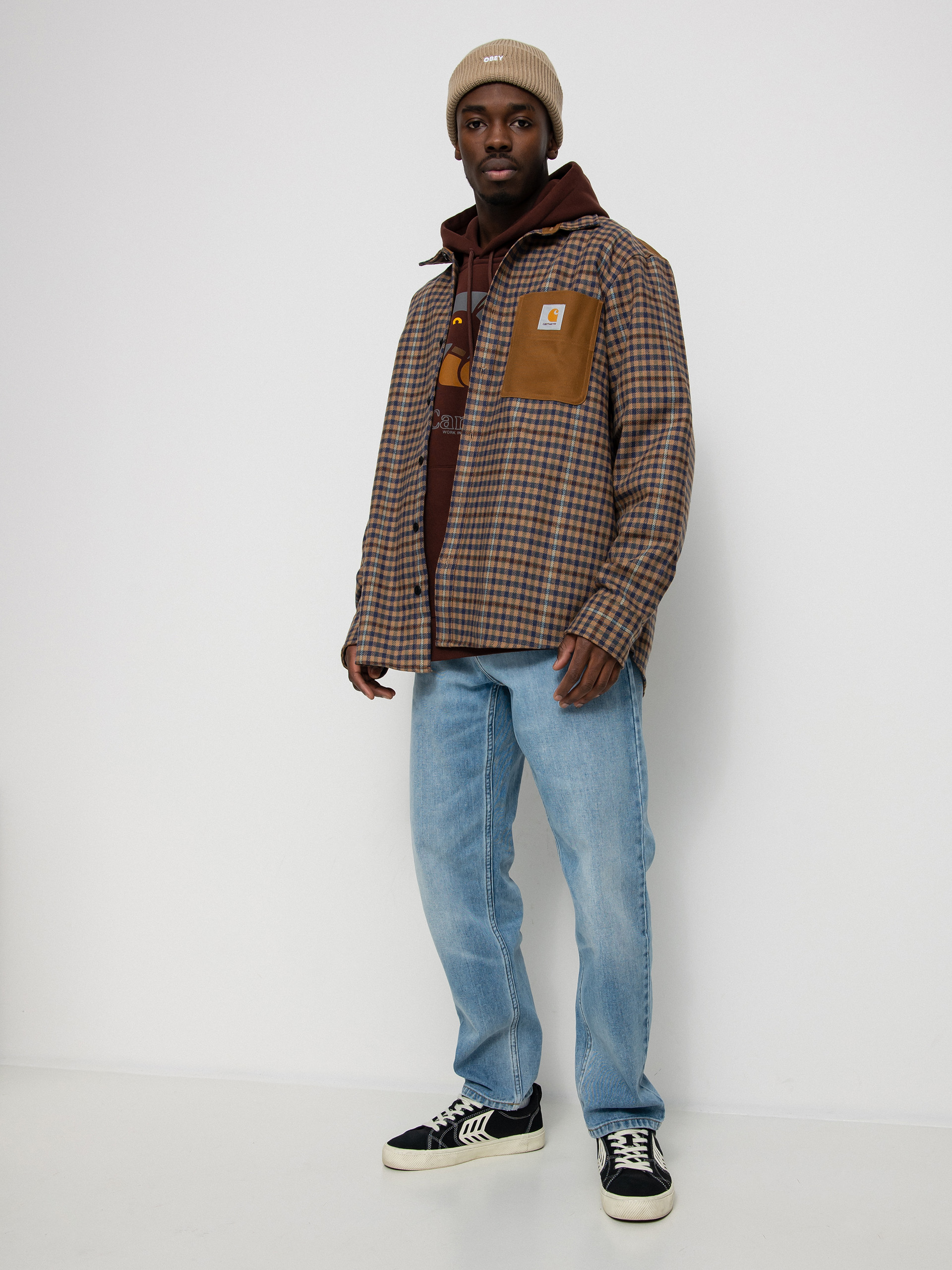 Carhartt WIP Asher Shirt (asher check/jasper/hamilton brown)