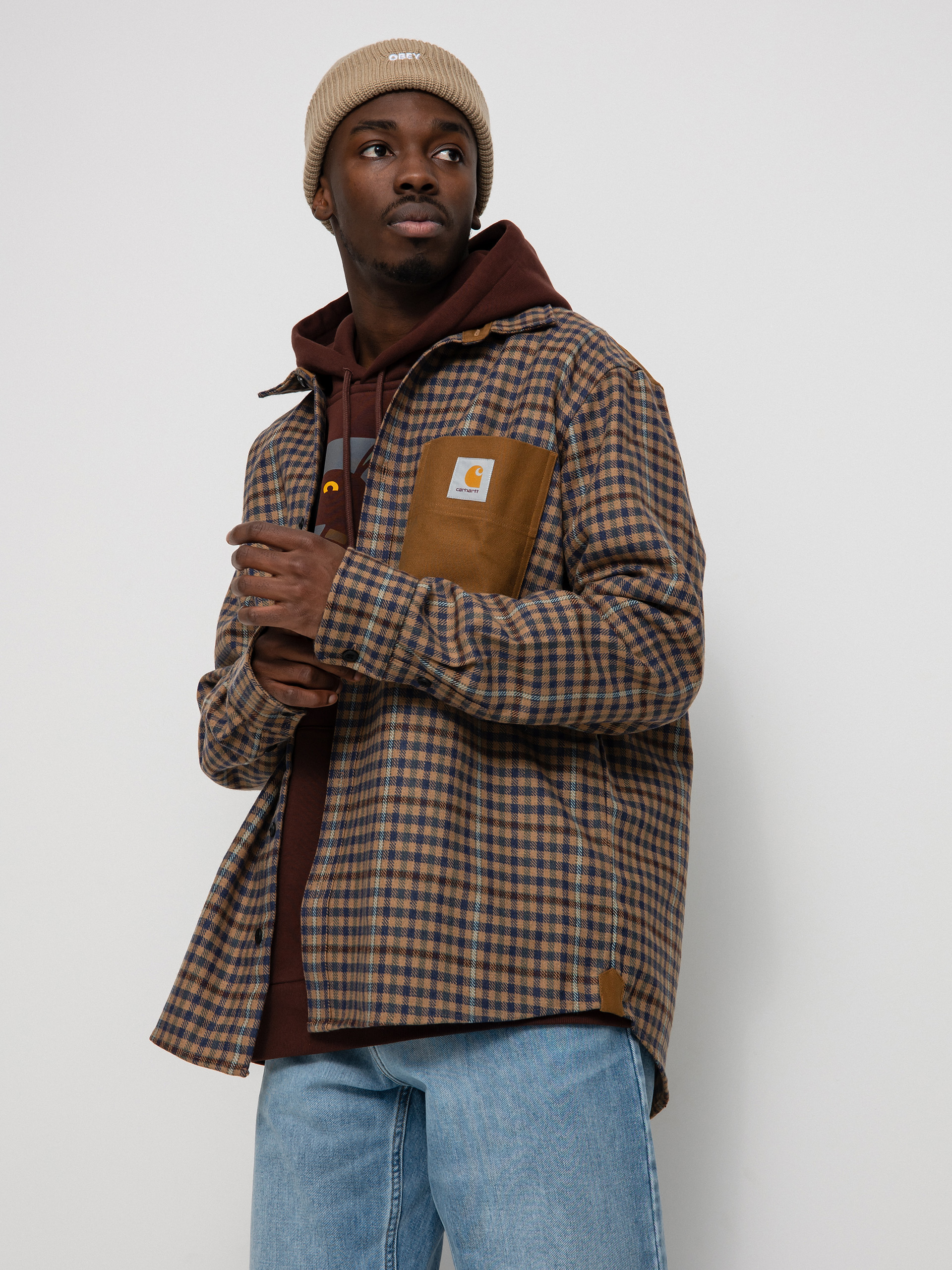 Carhartt WIP Asher Shirt (asher check/jasper/hamilton brown)