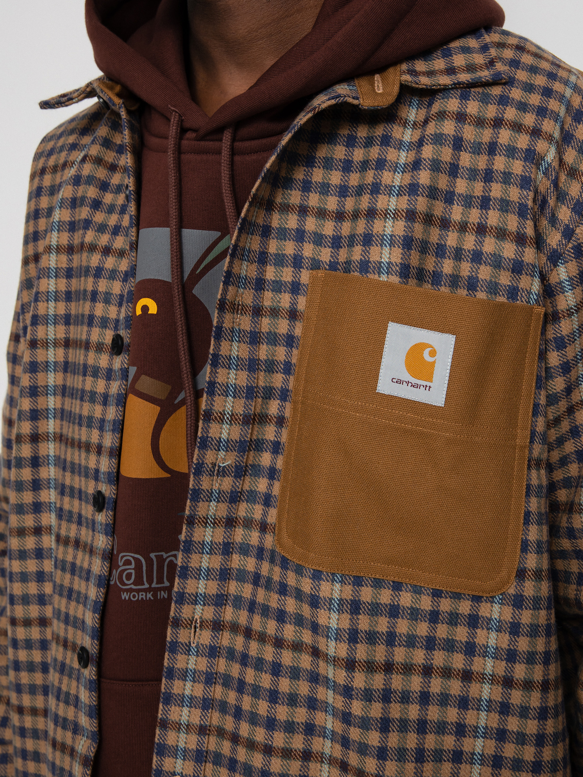 Carhartt WIP Asher Shirt (asher check/jasper/hamilton brown)
