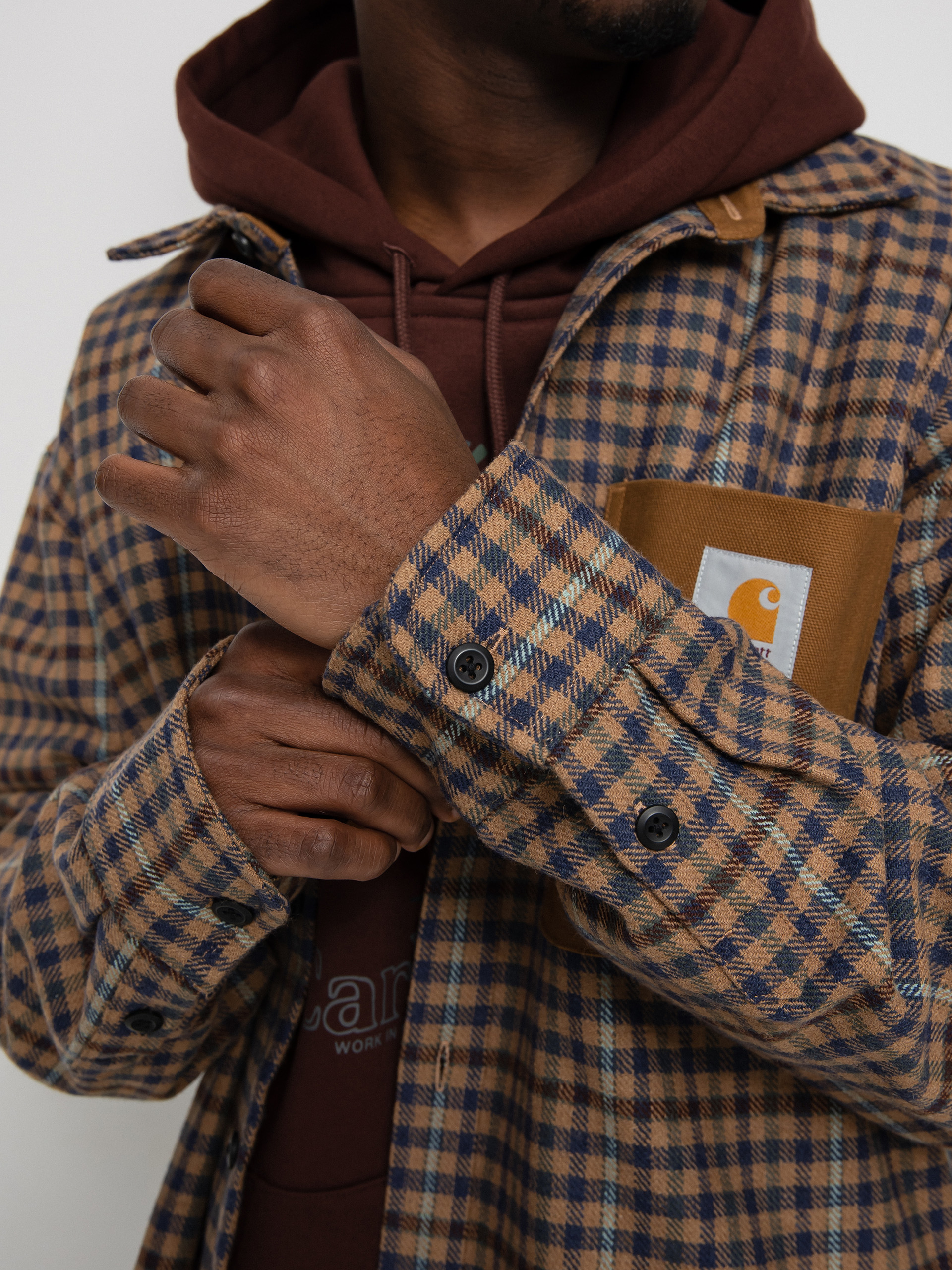 Carhartt WIP Asher Shirt (asher check/jasper/hamilton brown)