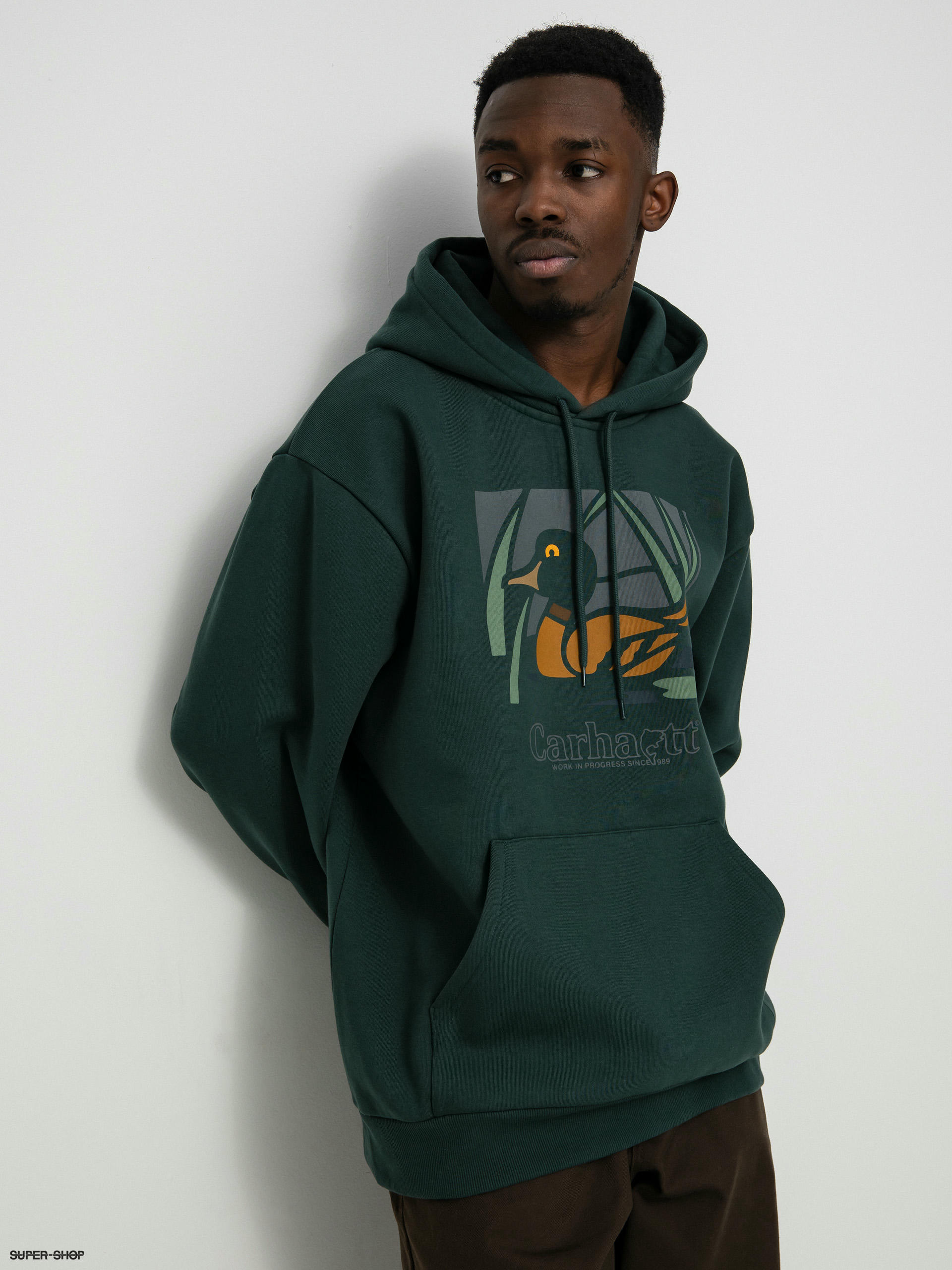 Green carhartt hoodie best sale