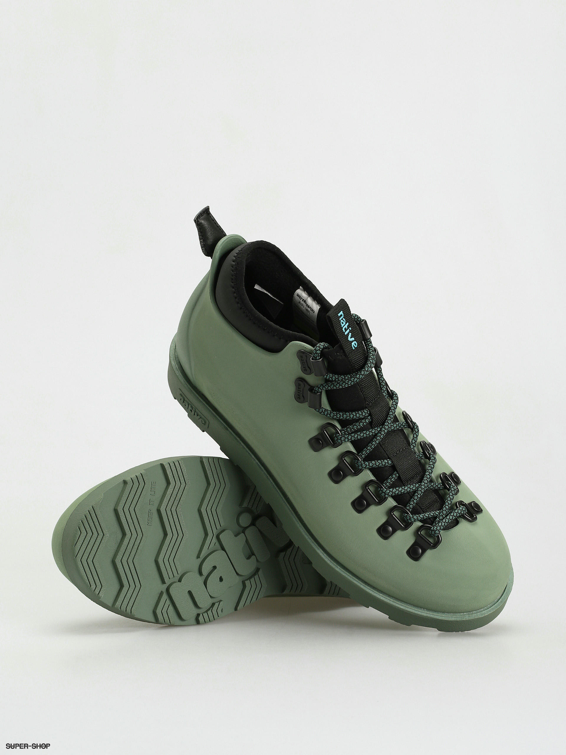 Native Fitzsimmons Citylite Winter shoes green loch green ivy green jiffy black ivy green laces