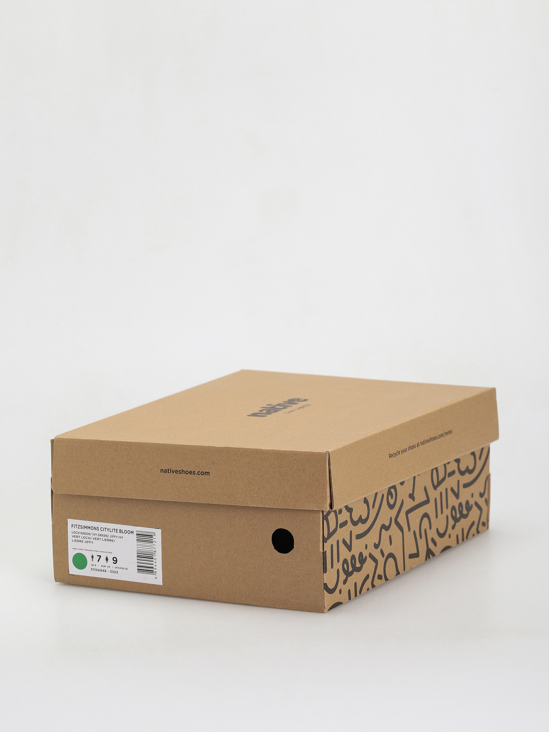 Native Fitzsimmons Citylite Winter shoes (loch green/ivy green/jiffy black/ivy green laces)