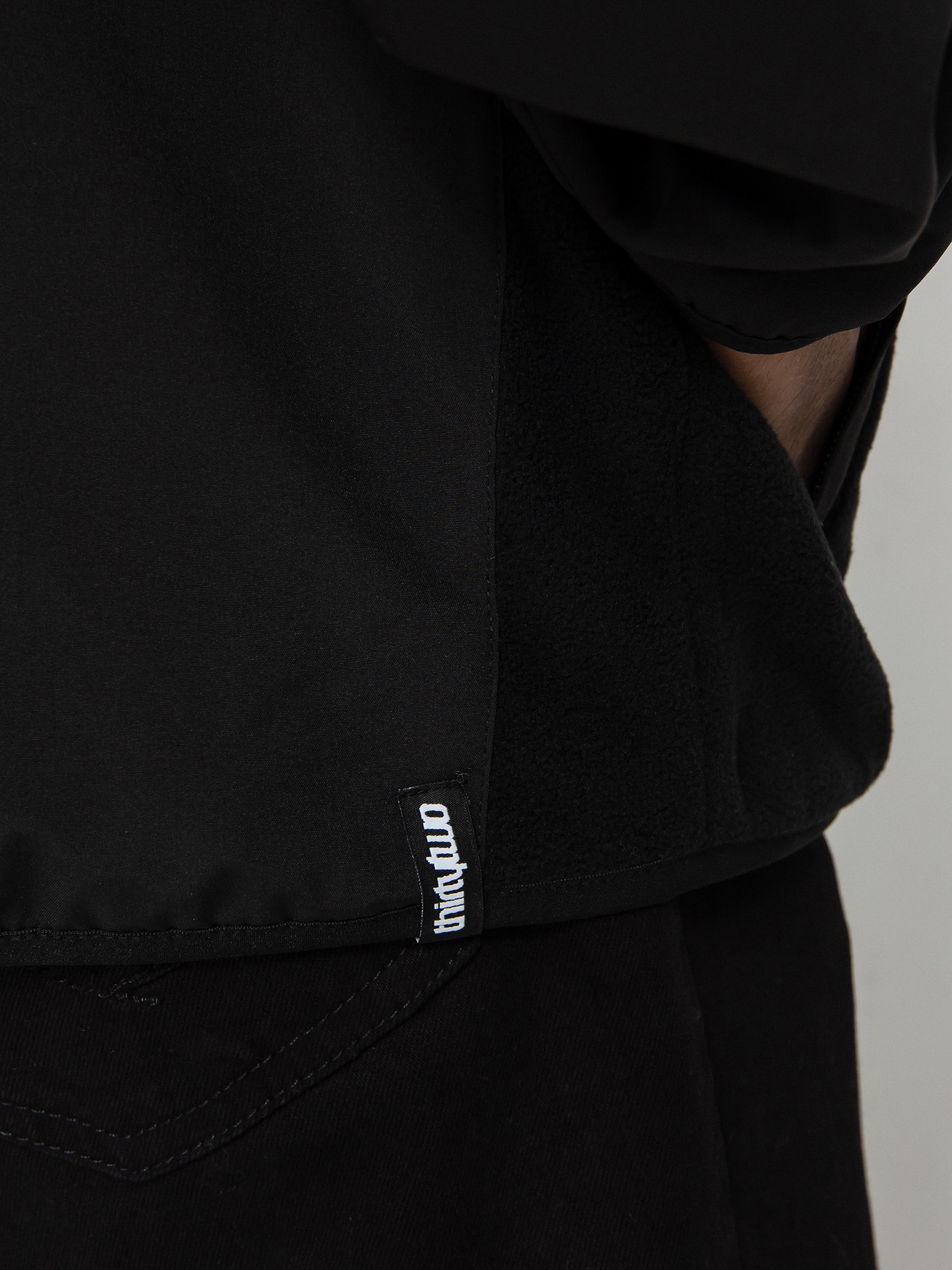 Mens ThirtyTwo Rest Stop Anorak HD Active sweatshirt (black)