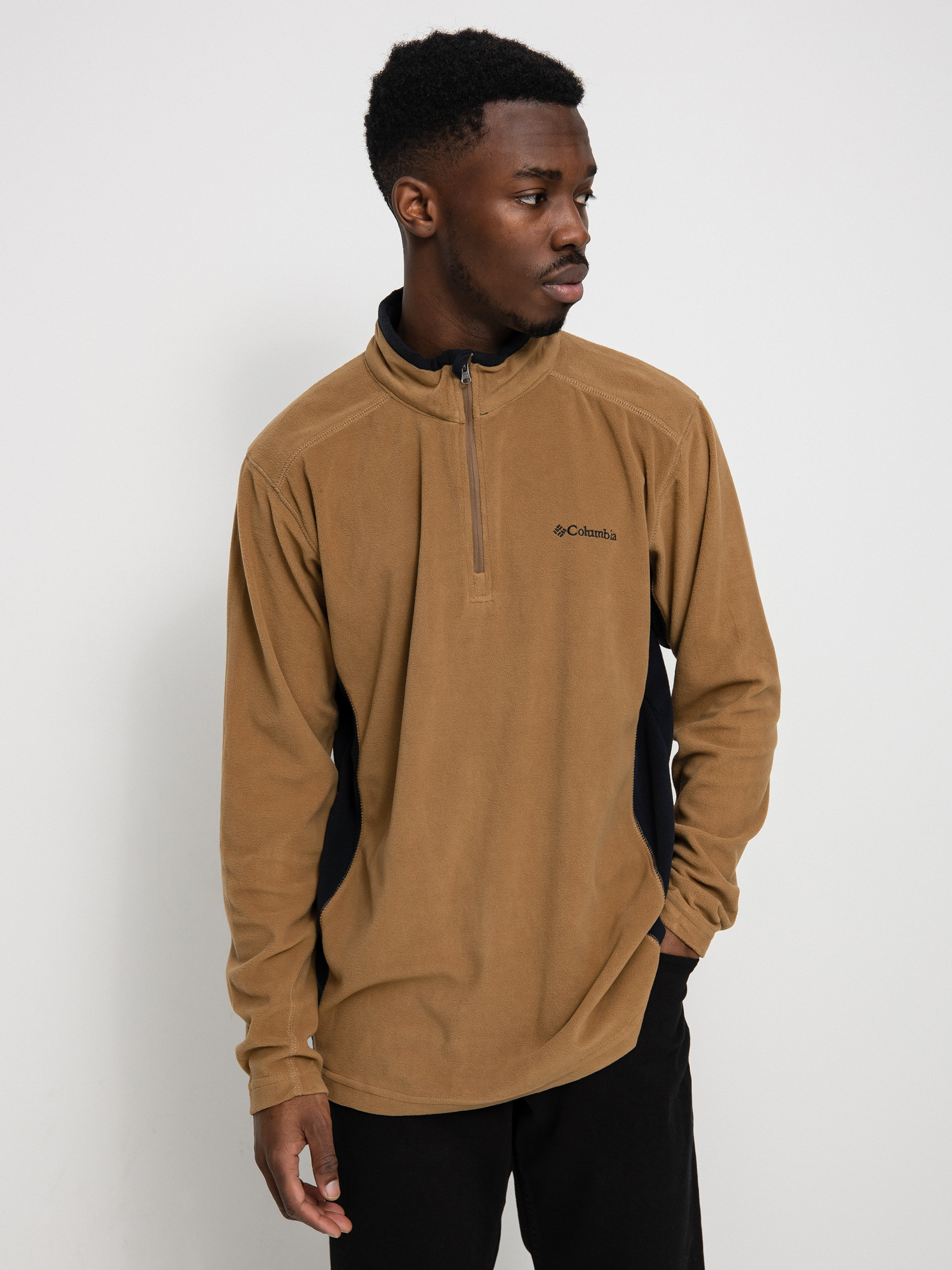 Herren Columbia Klamath Range II Half Zip Fleecejacke (delta black)