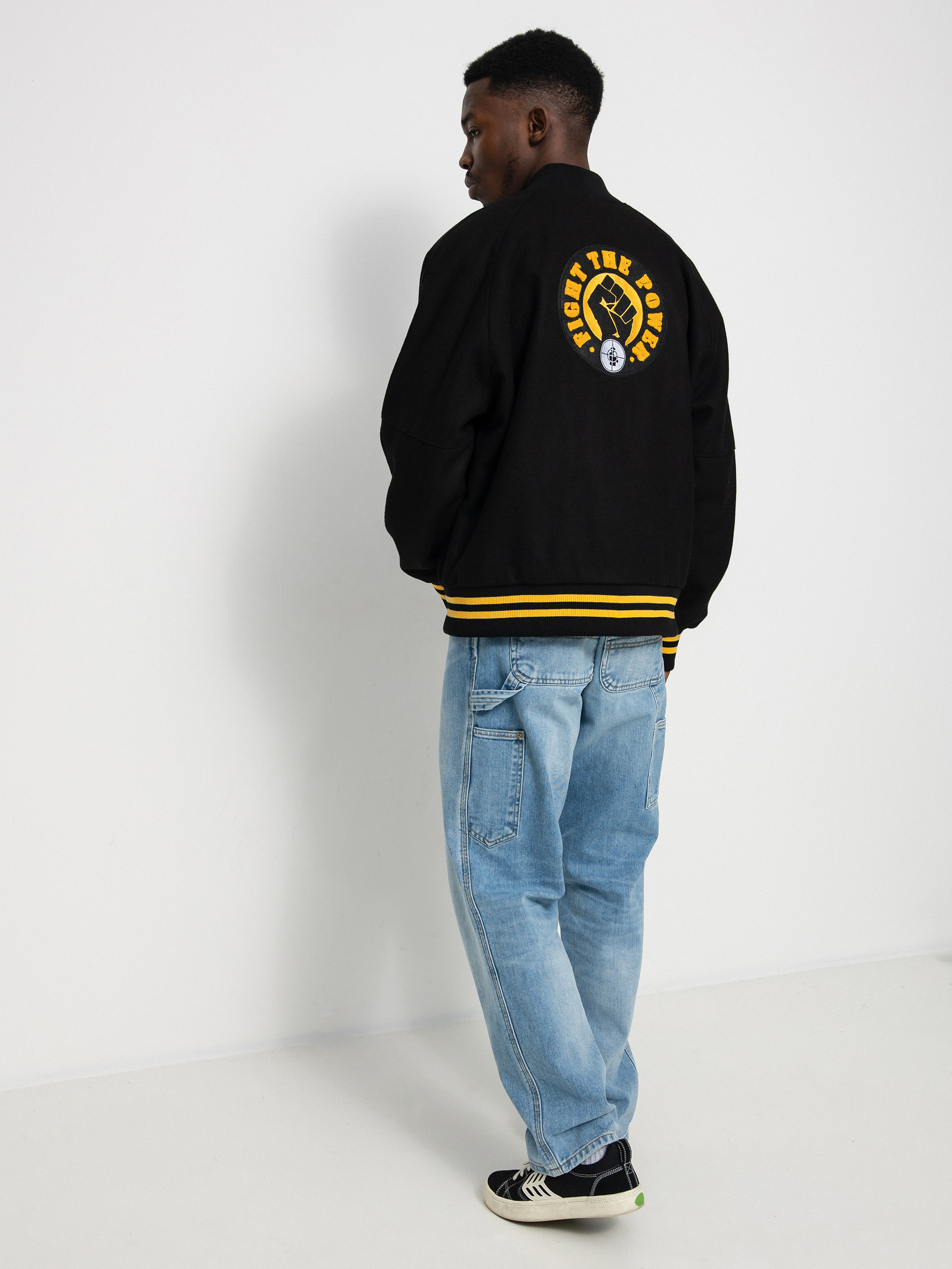 HUF X FTP VARSITY JACKET（Full-Snap Wool and Leather FTP x