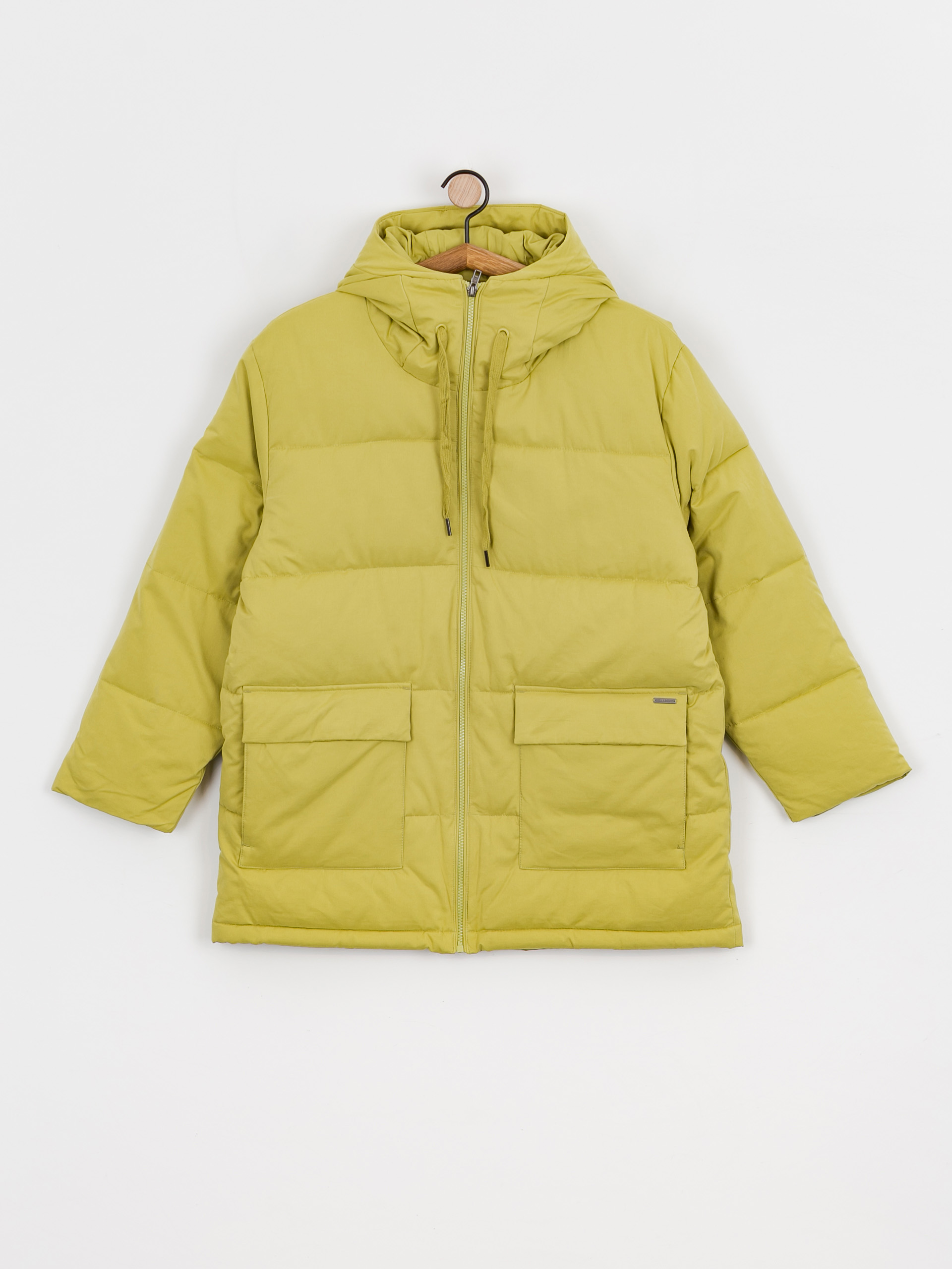 Monki Gelbe Wattierte Jacke Leichte Pufferjacke In Slim Fit Beige