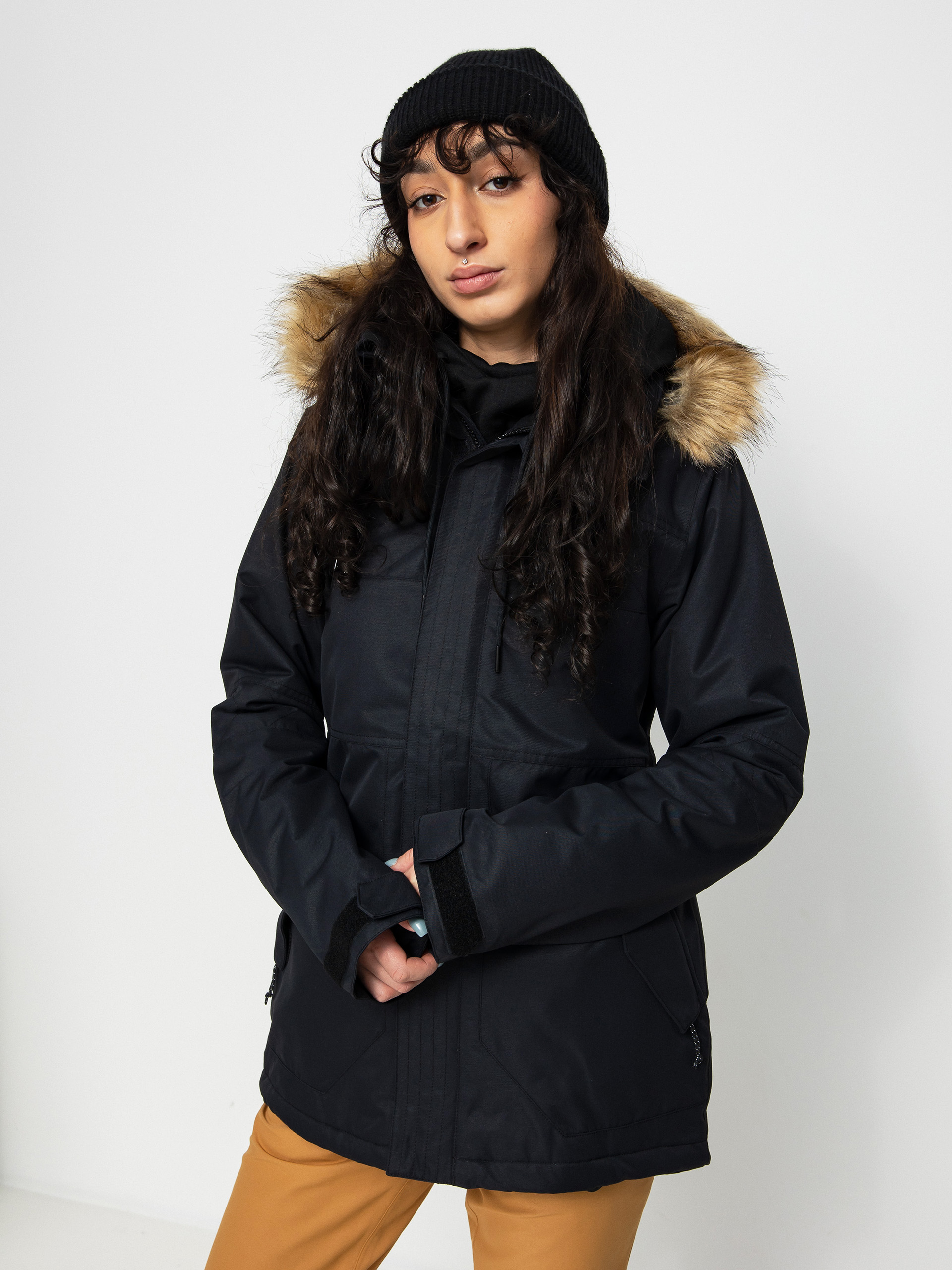 Womens Volcom Fawn Ins Snowboard jacket (black)