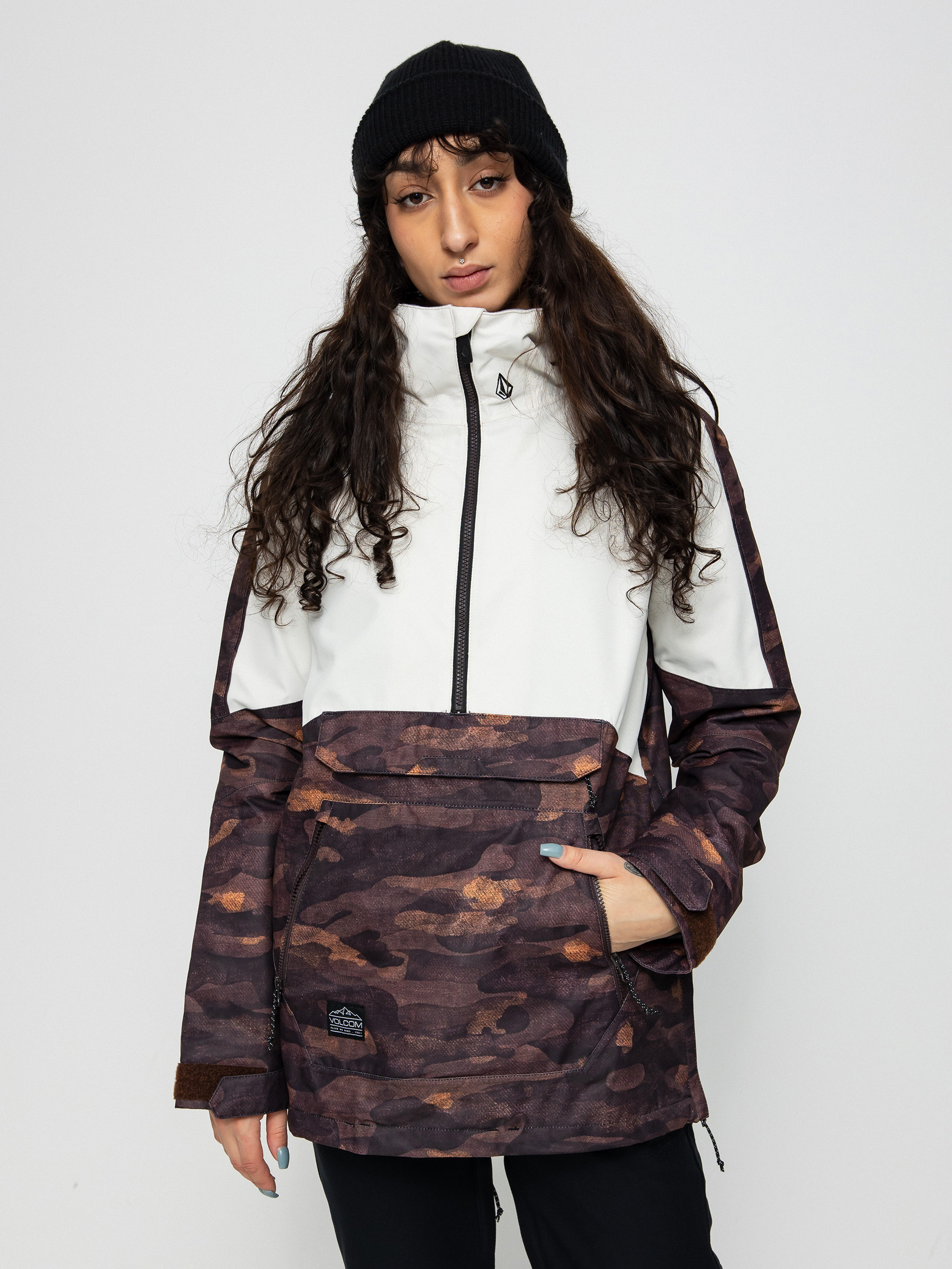 Volcom Mirror Pullover Snowboard jacket Wmn brown (dusk camo)