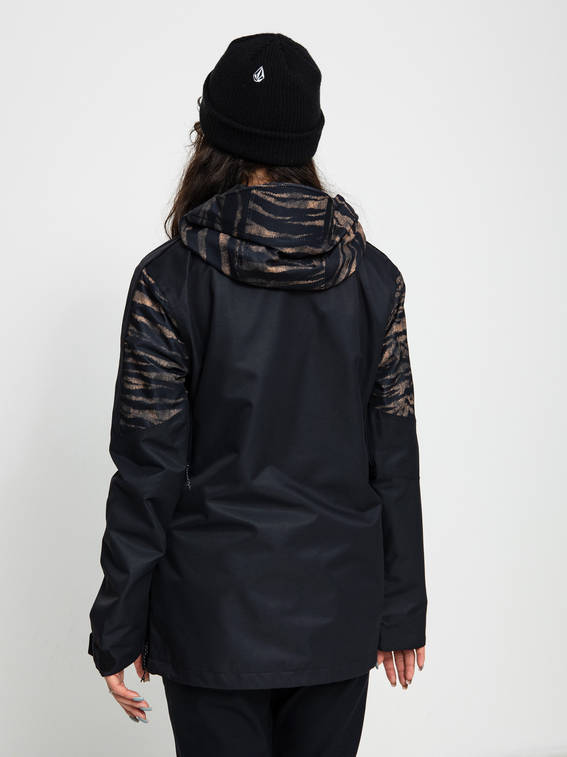 Volcom Mirror Pullover Snowboard jacket Wmn - black (tiger print)