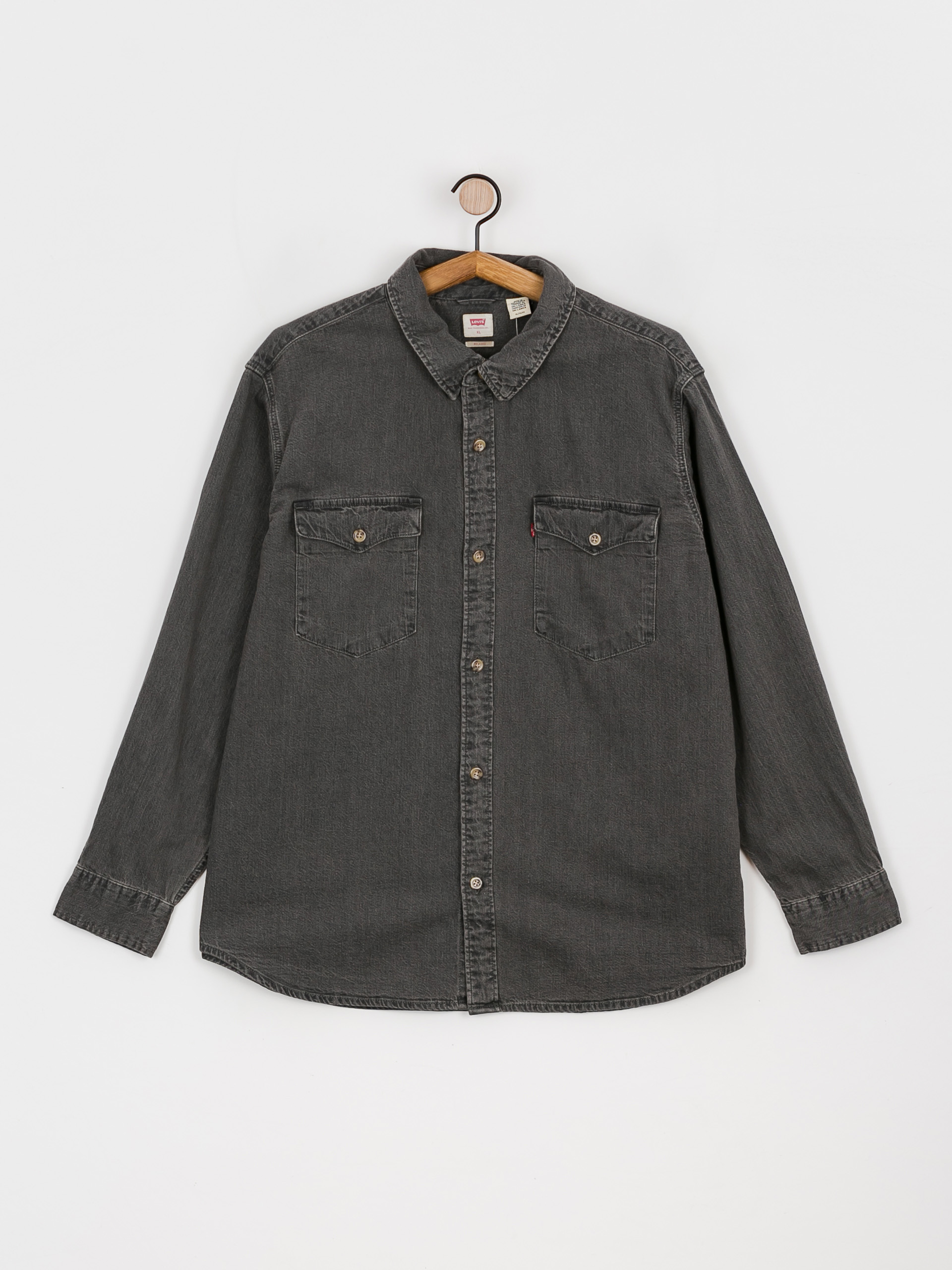 Levi's® Relaxed Fit Western Shirt (black worn)