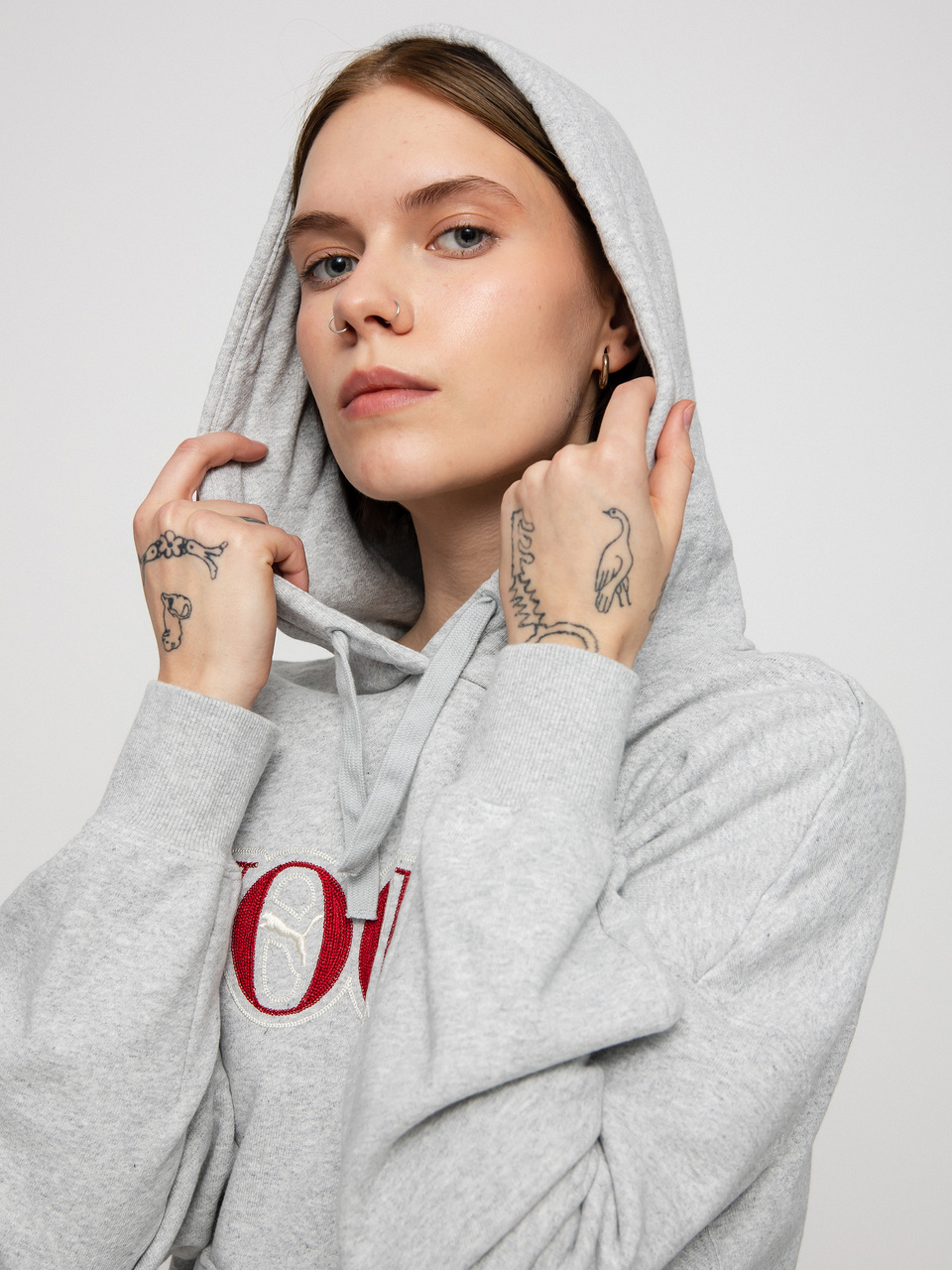 Puma X Vogue Oversized HD Hoodie Wmn - grey (light gray heather)
