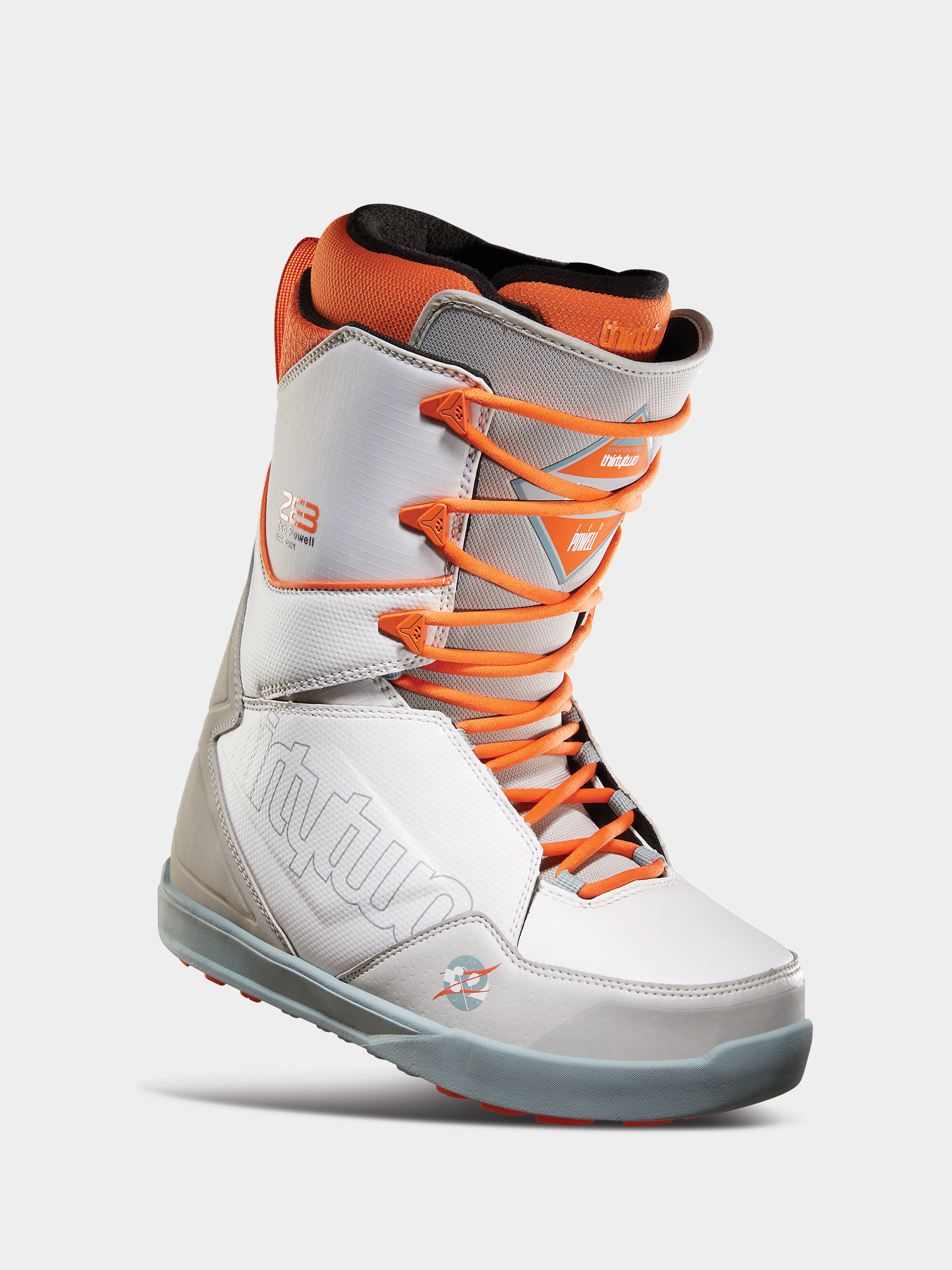 Mens ThirtyTwo Lashed Powell Snowboard boots (grey/white/orange)