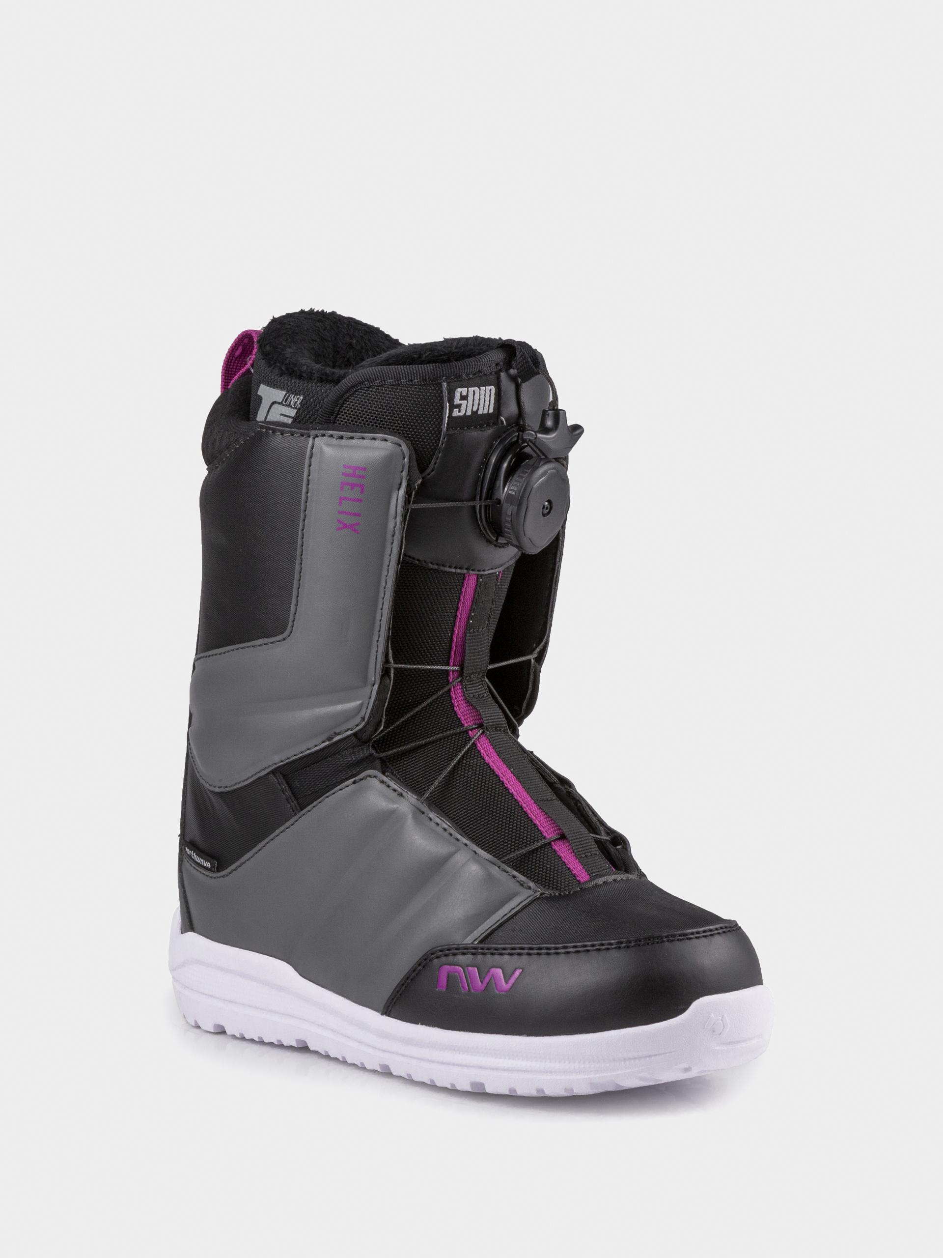 Womens Northwave Helix Spin Snowboard boots (black/dark grey)