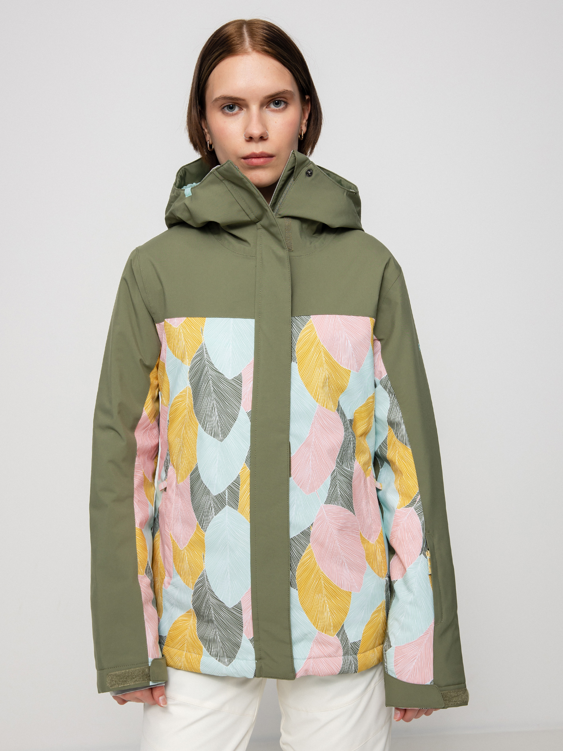 Roxy Galaxy Print Block Snowboardjacke Wmn (deep lichen green la palmeraie)