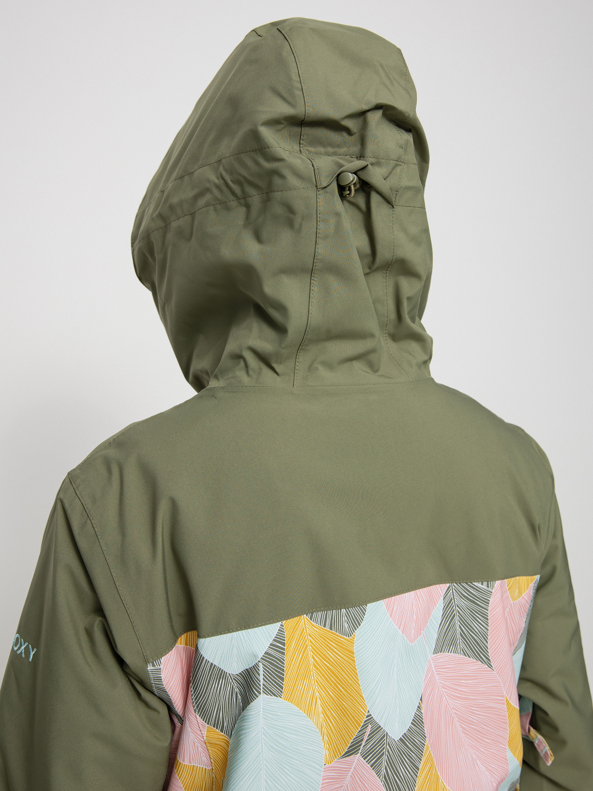 Damen Roxy Galaxy Print Block Snowboardjacke (deep lichen green la palmeraie)