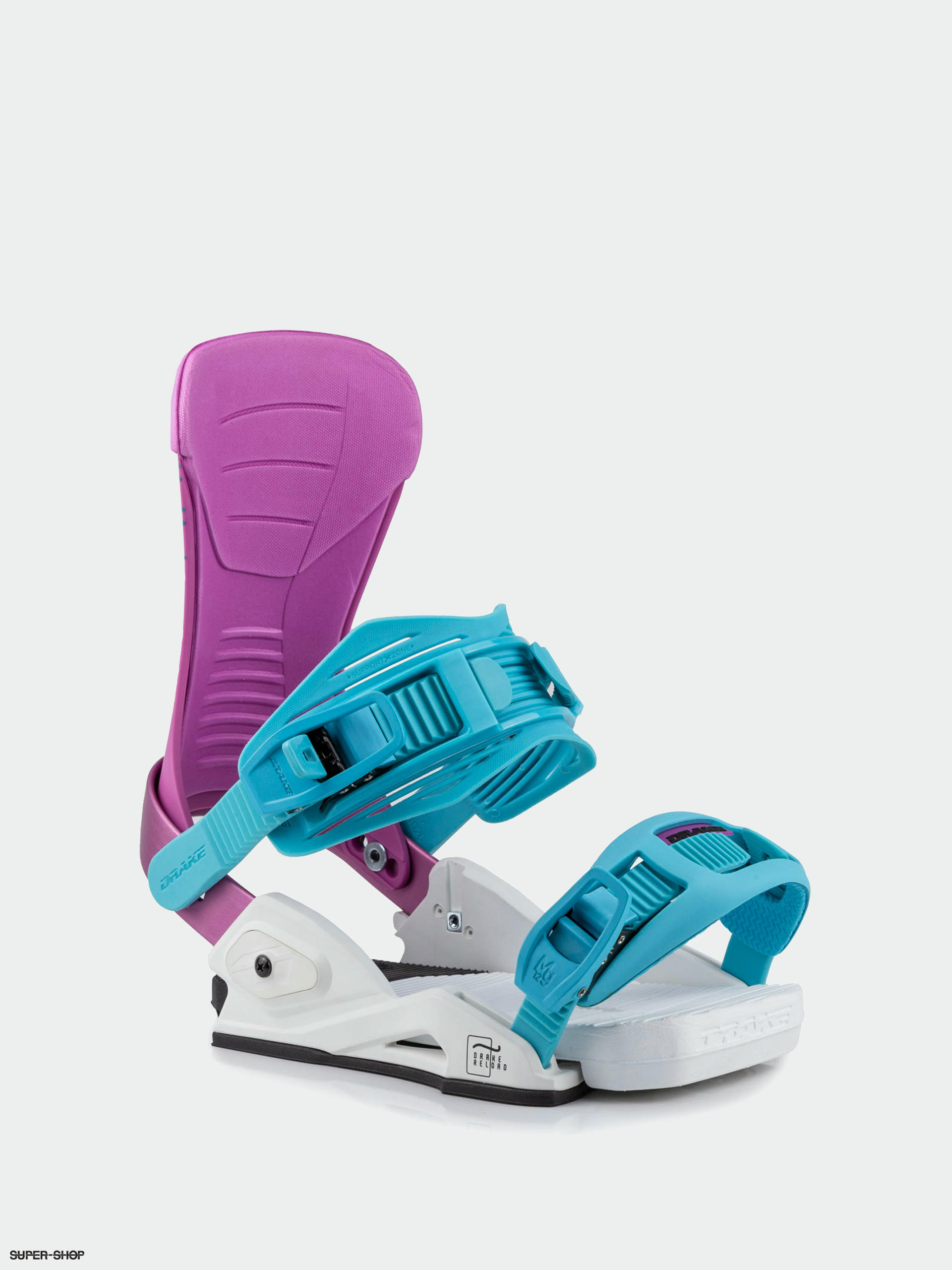 Mens Drake Reload Snowboard bindings (white/purple)