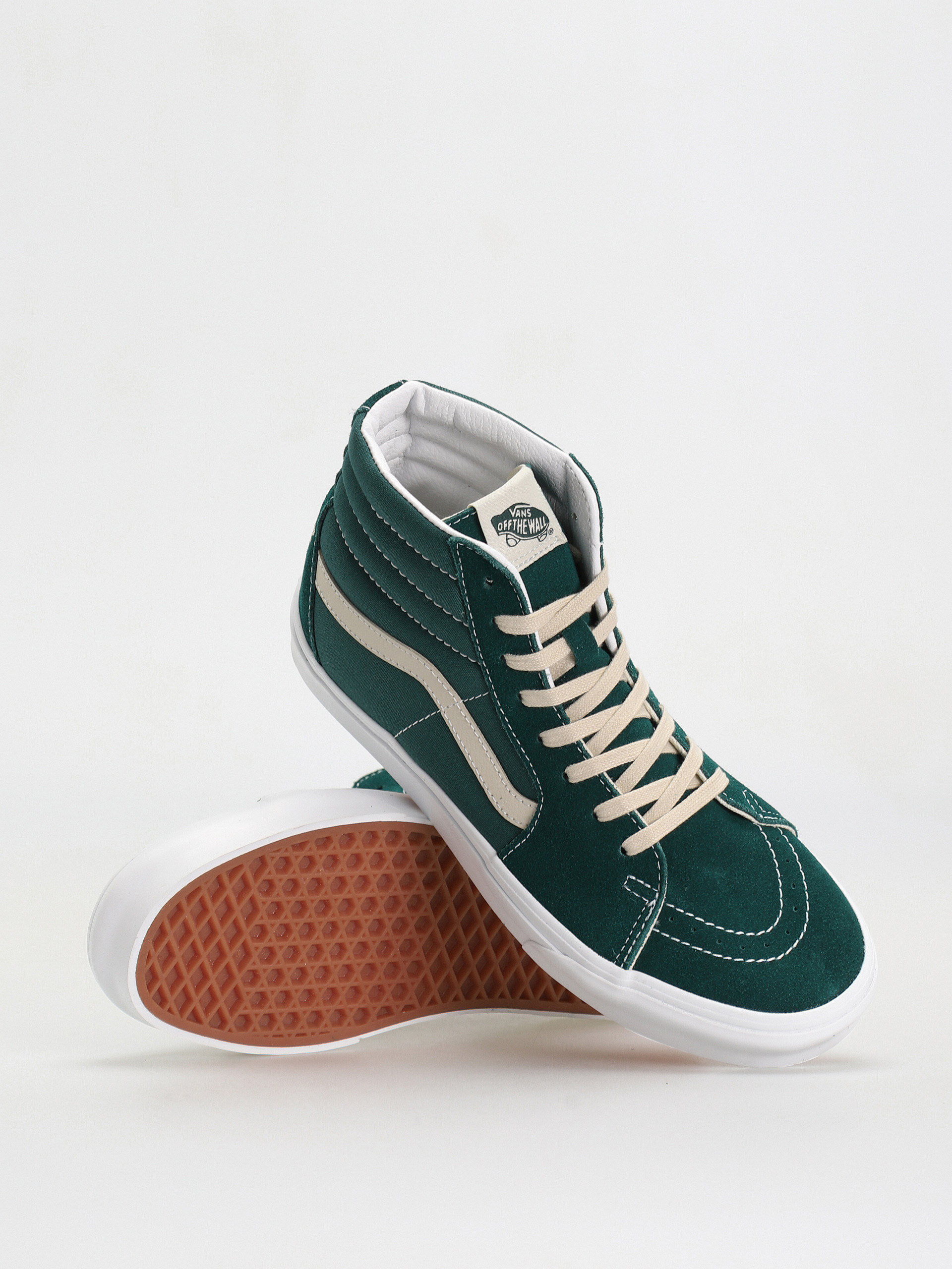 Vans Sk8 Hi Shoes (team wellness green/true white)