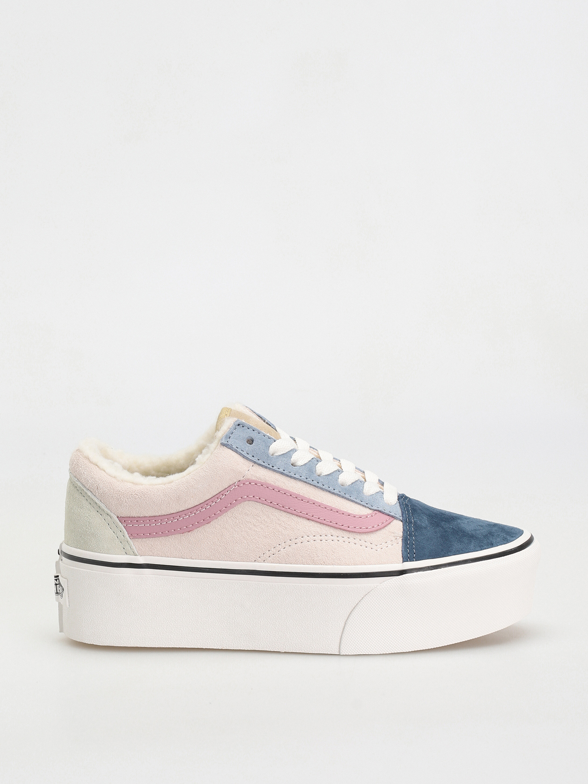 Vans Old Skool Stackform Schuhe (pig suede/sherpa multi color)