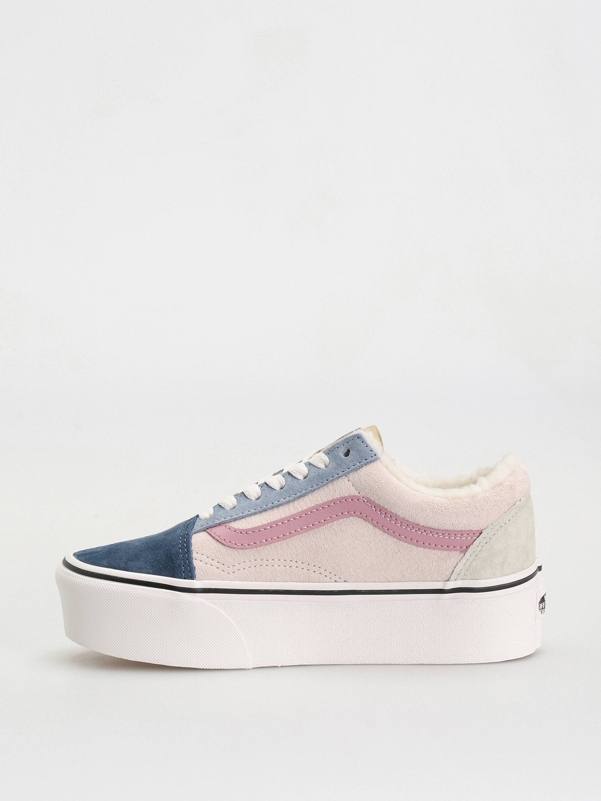 Vans Old Skool Stackform Shoes (pig suede/sherpa multi color)