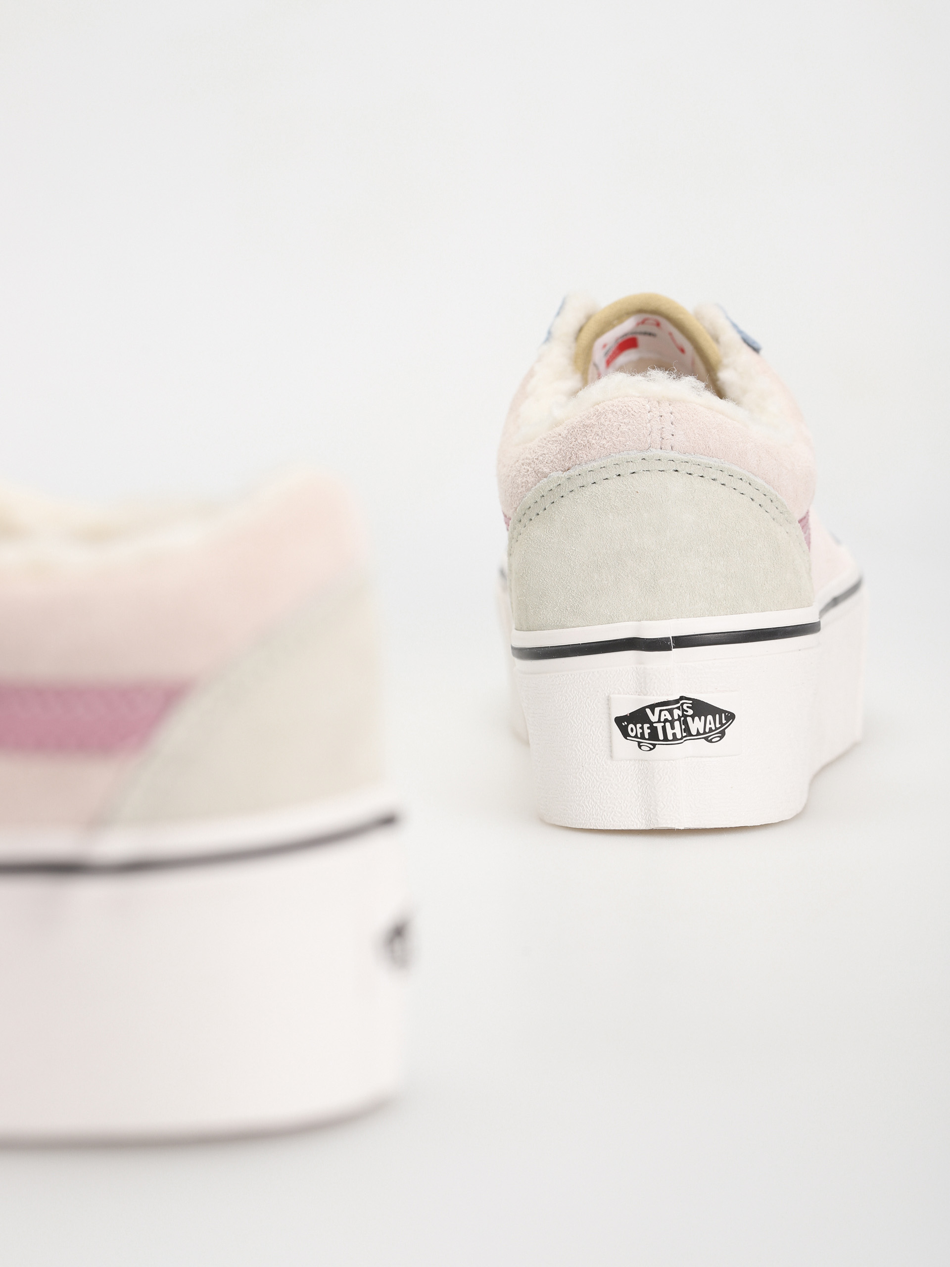Vans Old Skool Stackform Shoes (pig suede/sherpa multi color)