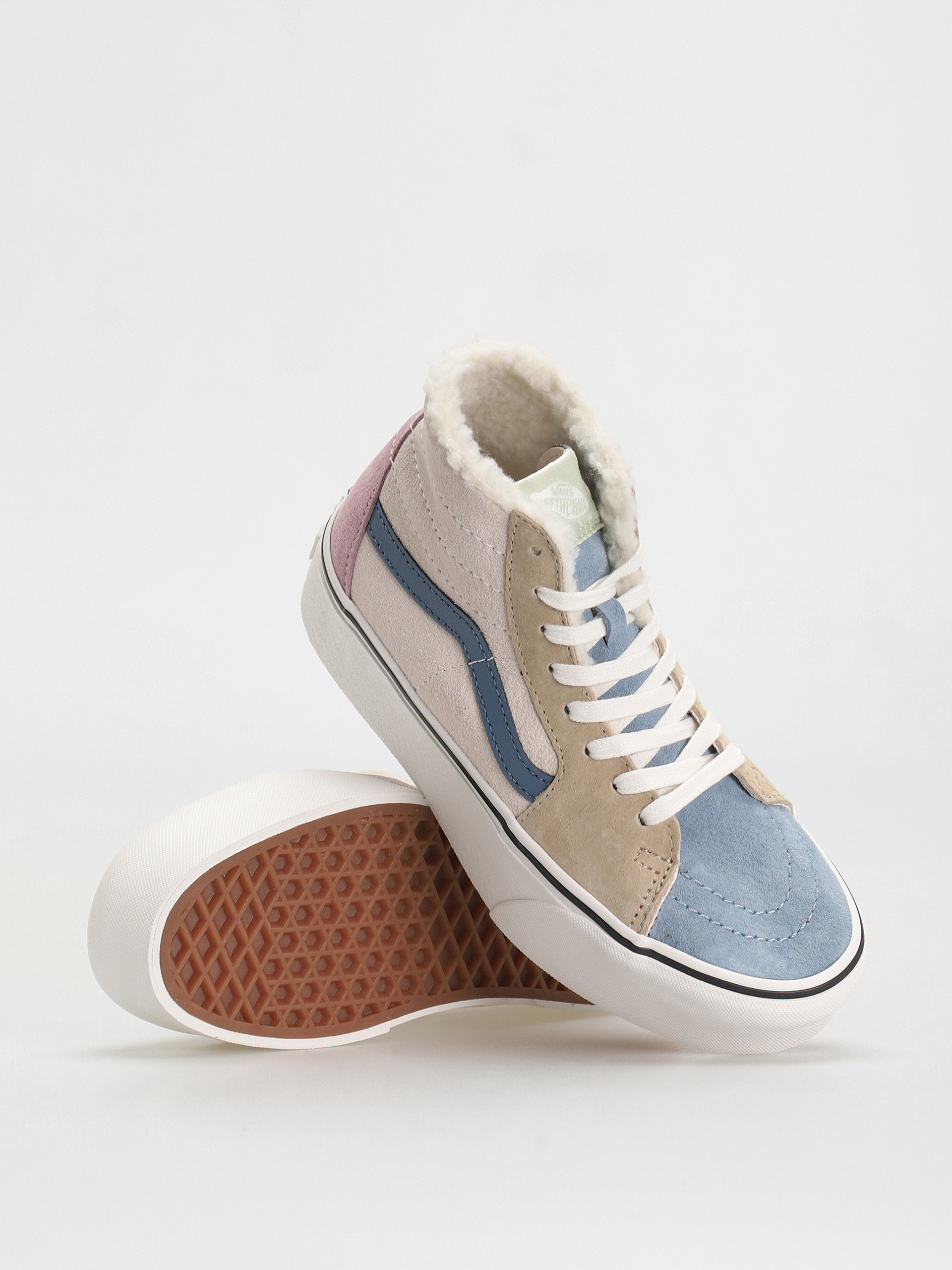 Vans Sk8 Hi Tapered Stackform Schuhe (pig suede/sherpa multi color)