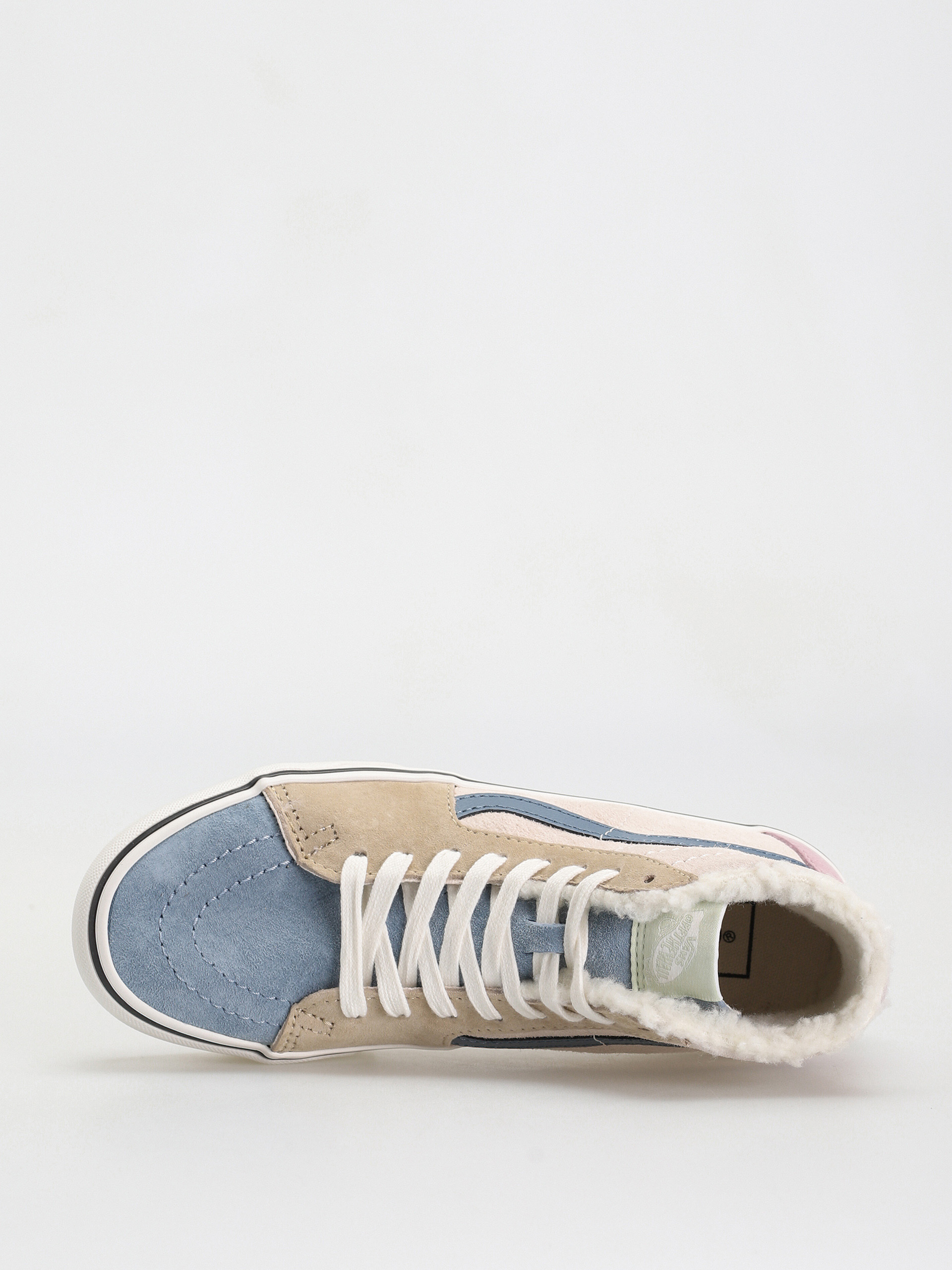 Vans Sk8 Hi Tapered Stackform Shoes (pig suede/sherpa multi color)