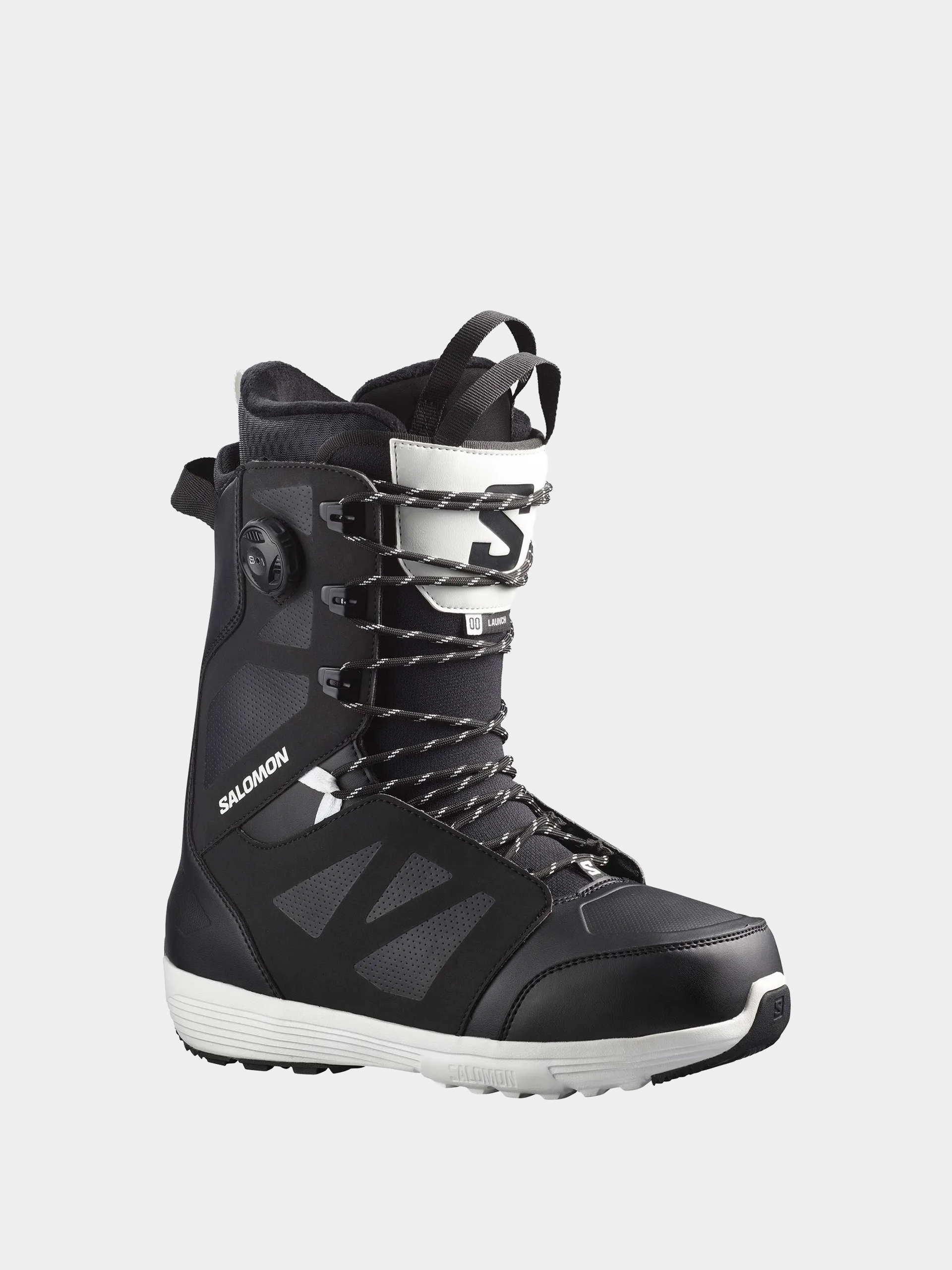 Mens Salomon Launch Lace Sj Boa Snowboard boots (black/black/white)