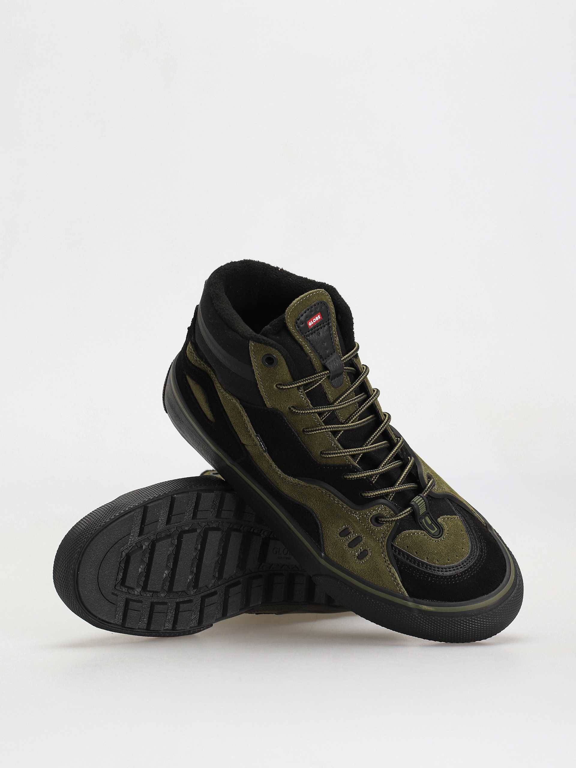 Globe Dimension Shoes (black/moss/summit)
