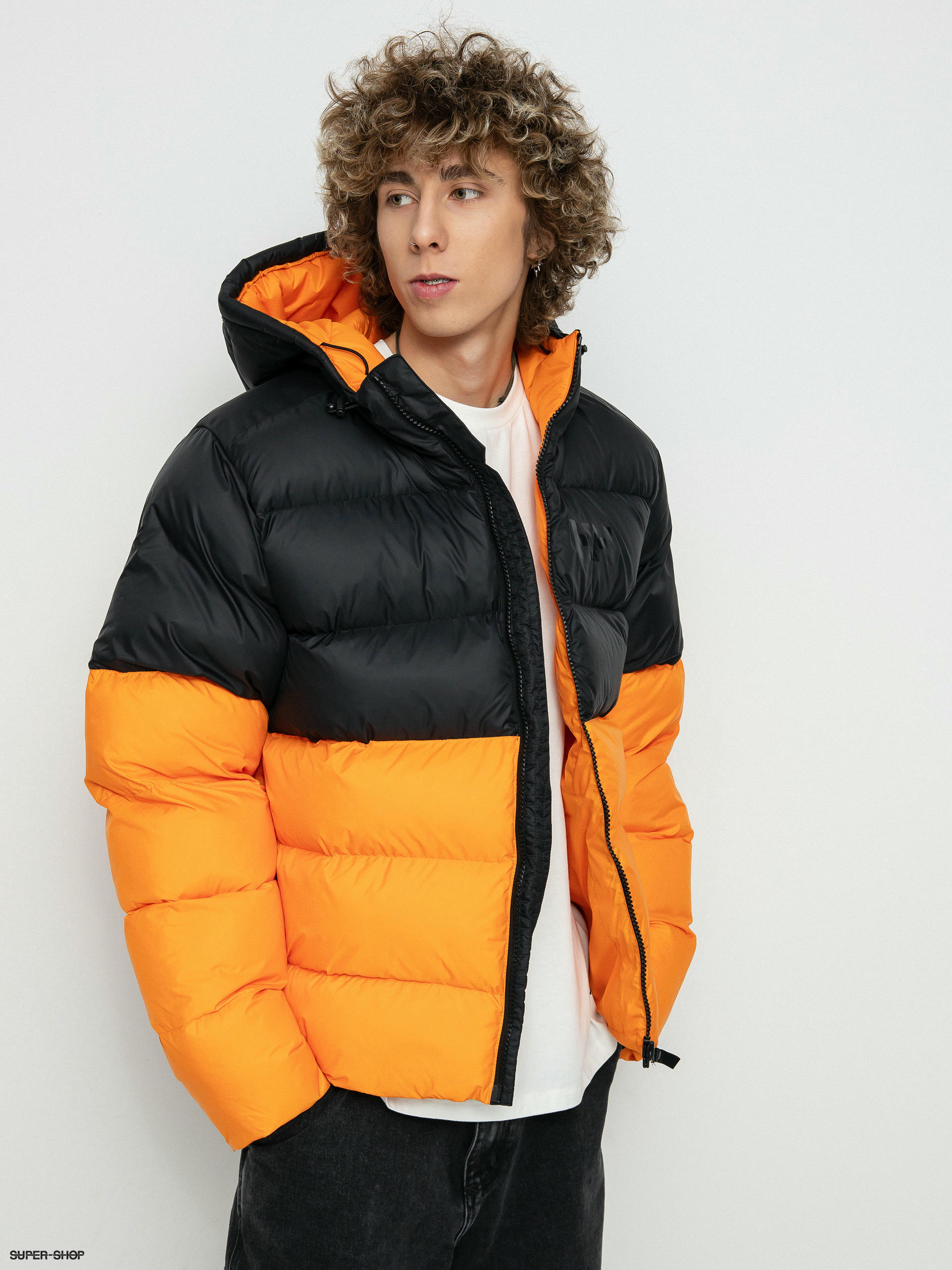 Orange on sale puffy jacket