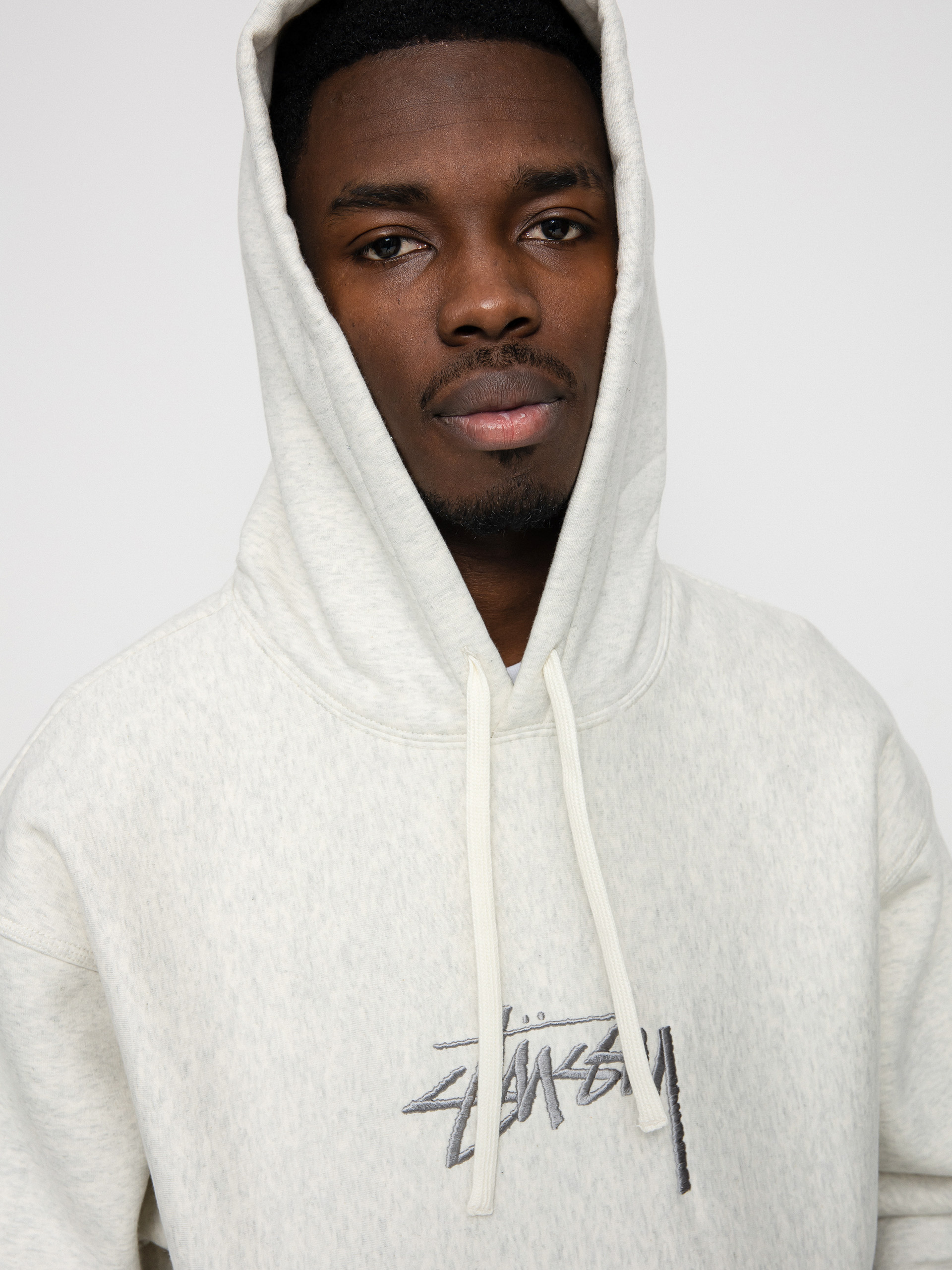Stussy Stock Logo App. HD Hoodie (ash heather)