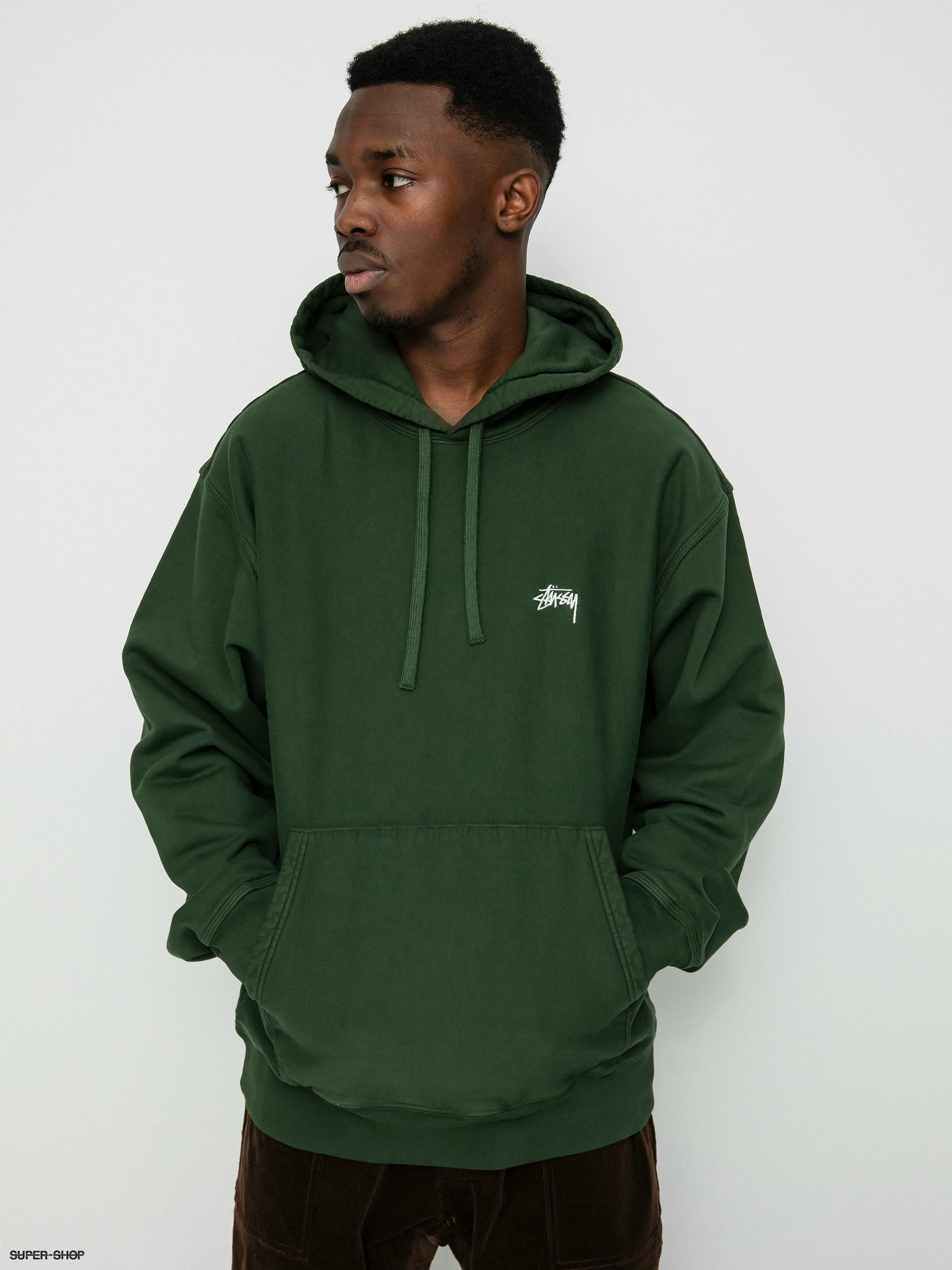 Stussy hoodie best sale grey and green