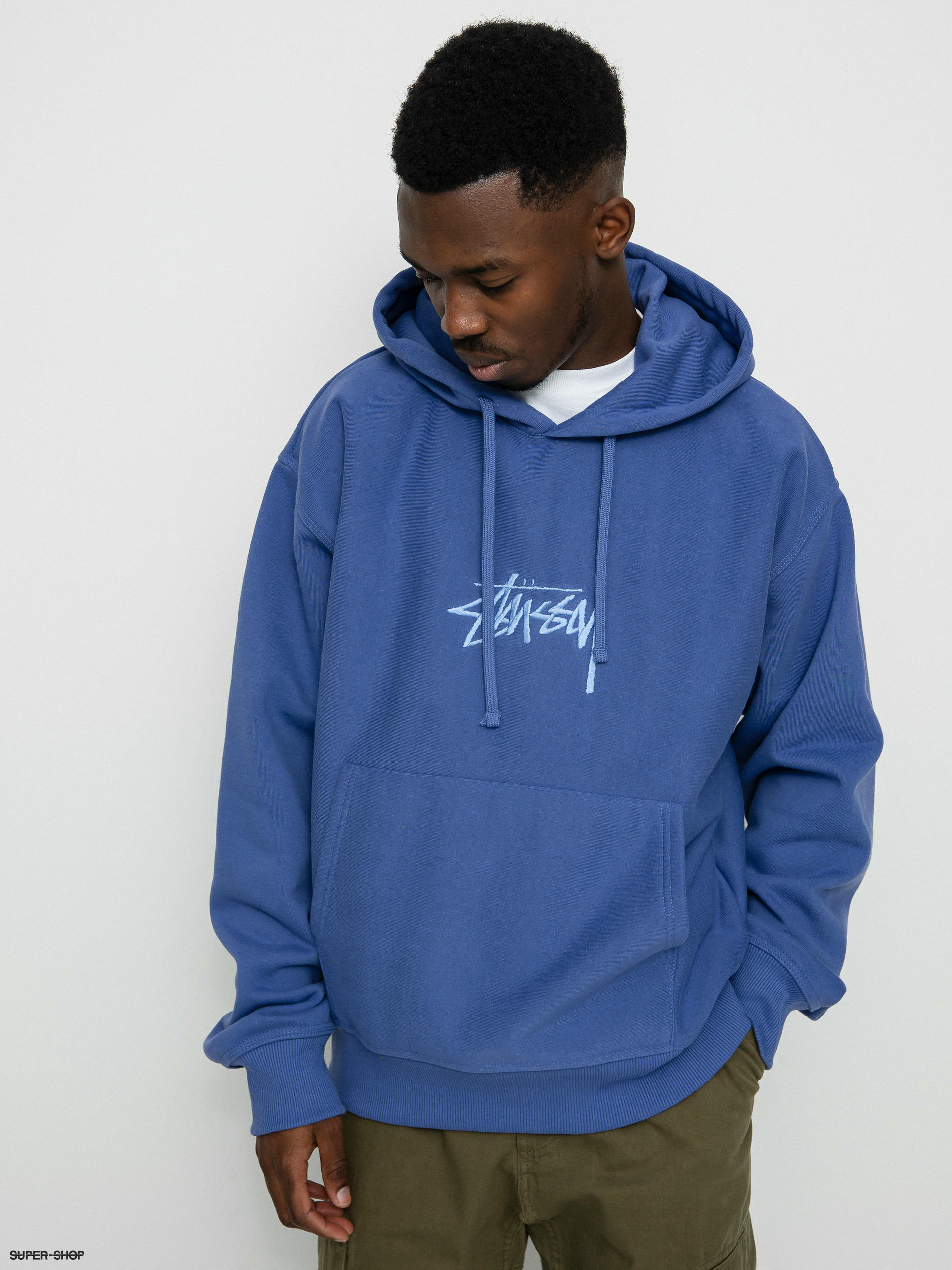 Two tone stussy shop hoodie