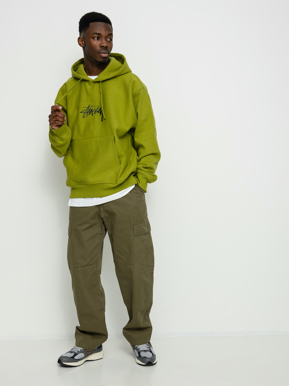 Stussy Stock Logo App. HD Hoodie (moss)