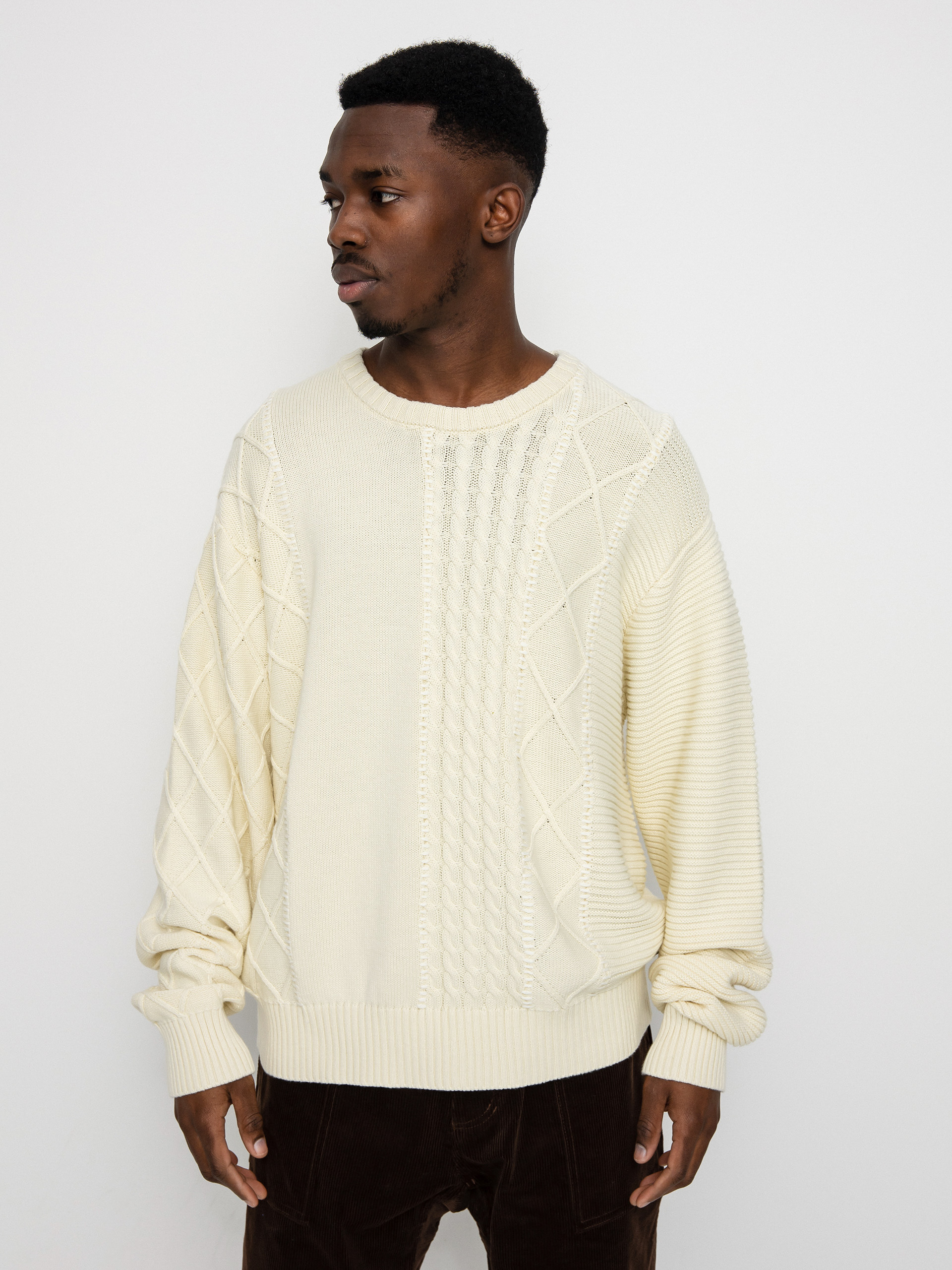 Stussy Patchwork Sweater - beige (natural)