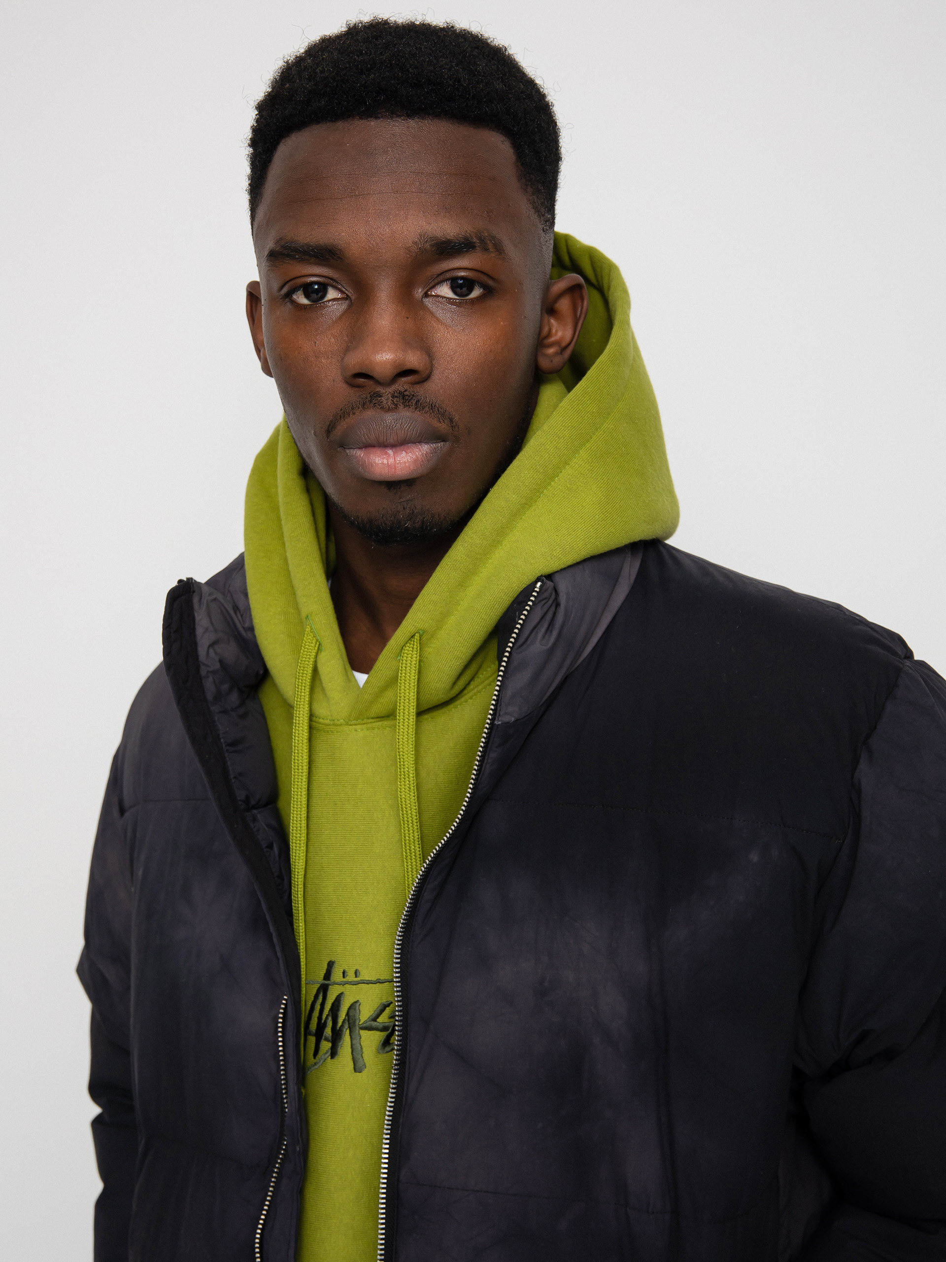 Stussy Recycled Nylon Down Puffer Jacket (vintage black)