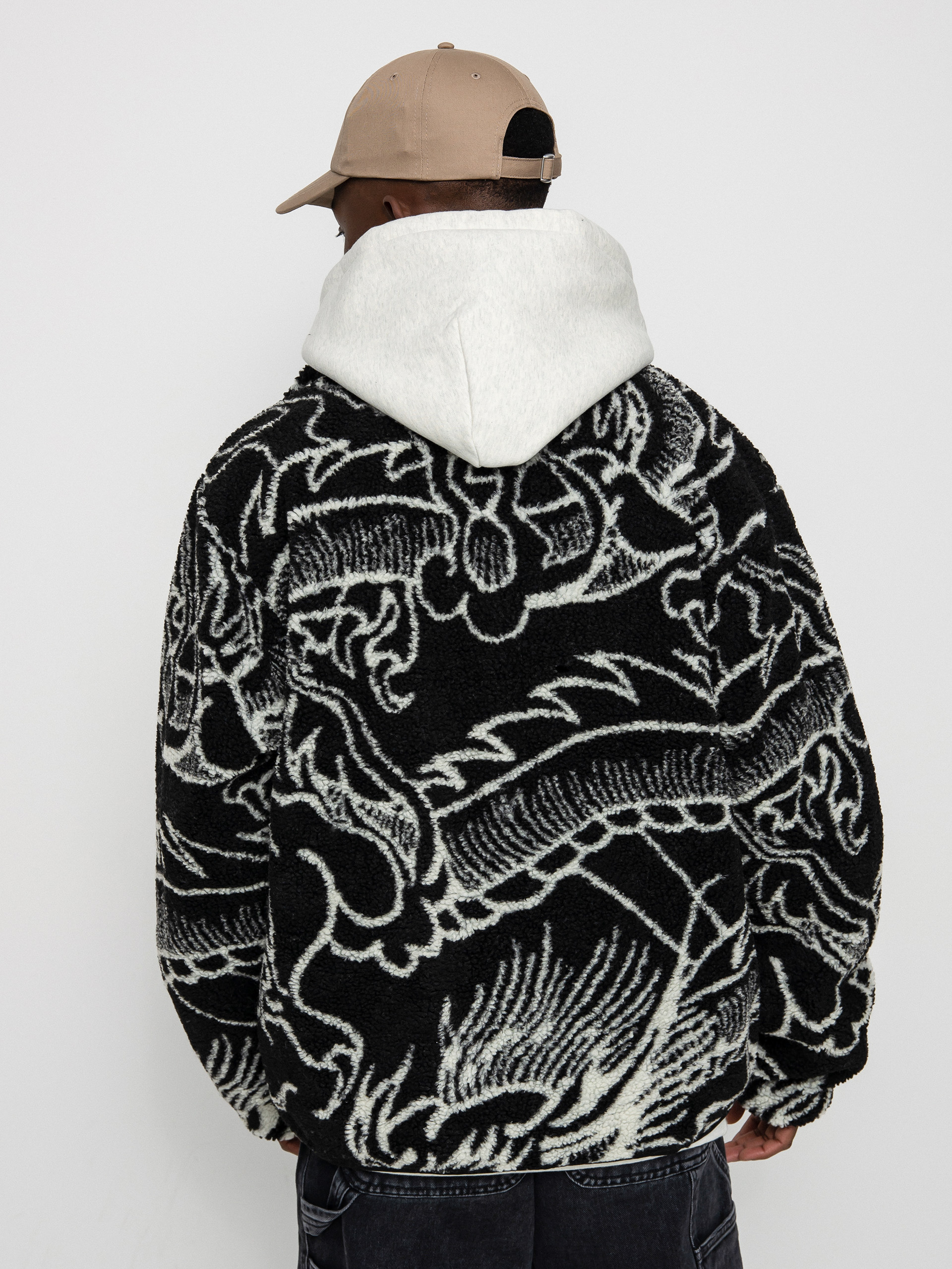 STUSSY 07AW LEO DRAGON Souvenir Jacket Stussy Dragon Sherpa