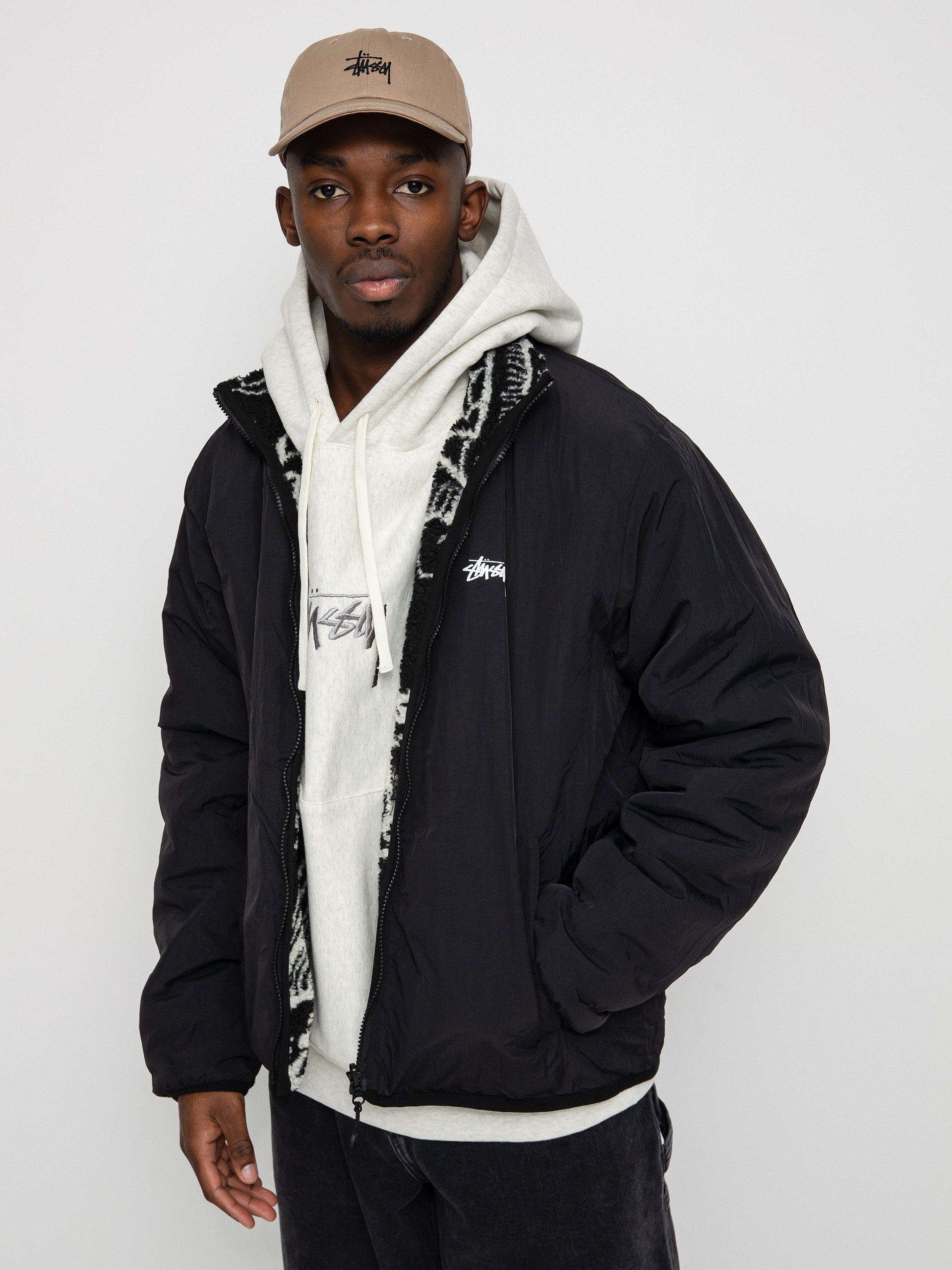 Stussy Dragon Sherpa Jacket (black)