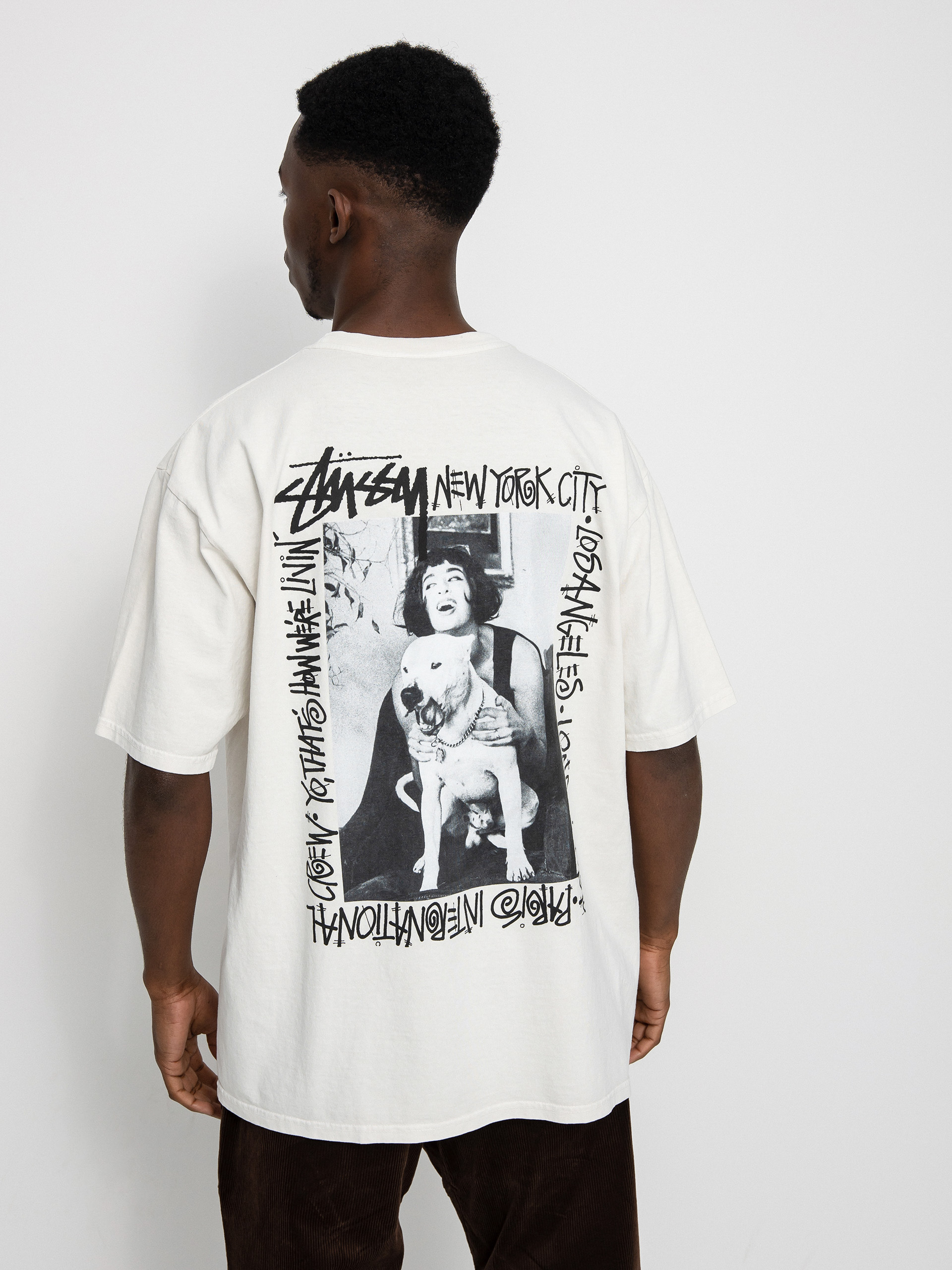 Stussy How We Re Livin Pig. Dyed T-shirt (natural)