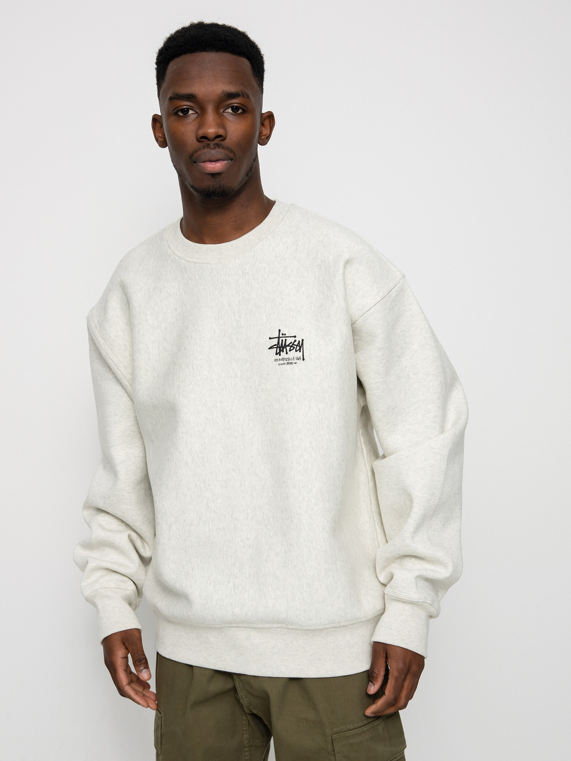 Stussy Dragon Crew Sweatshirt (ash heather)