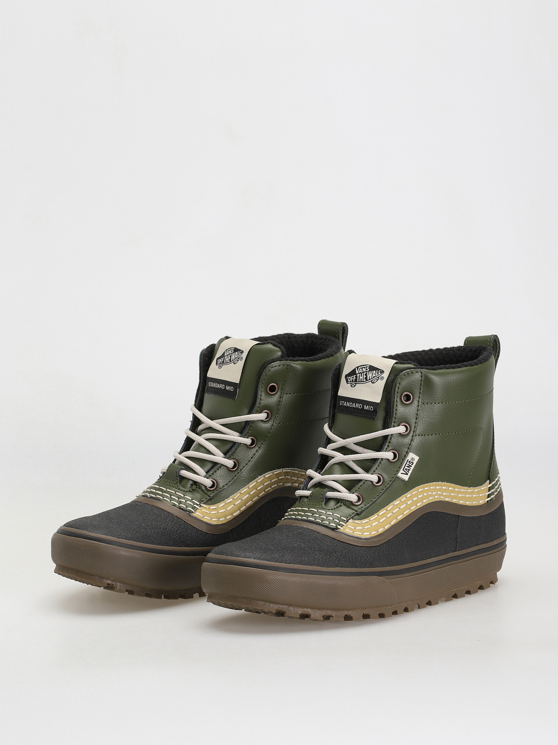 Vans Standard Mid Snow Mte Shoes (green/gum)