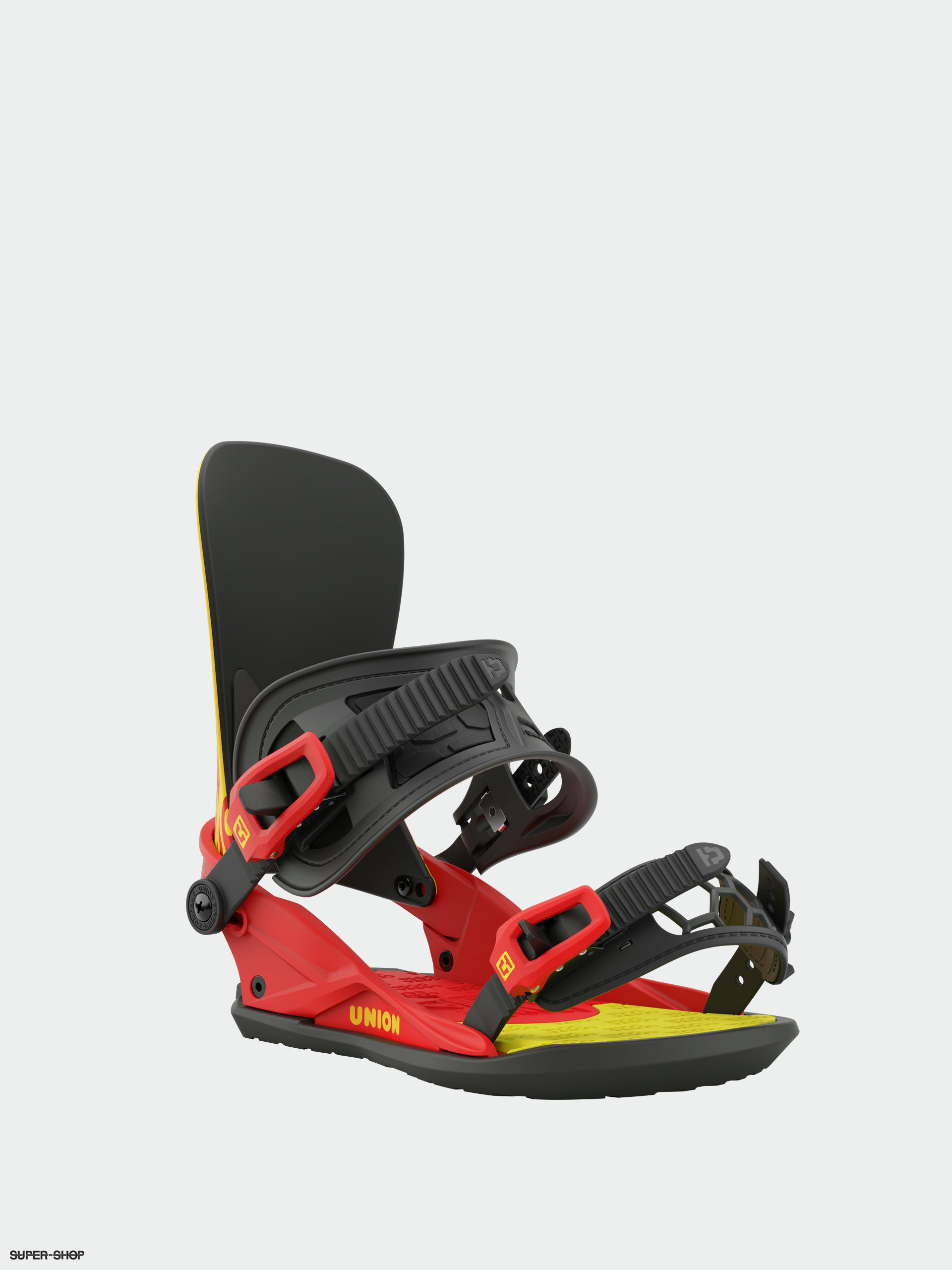 Union Strata x Cobra Dogs Snowboard bindings - red, yellow (yellow red)