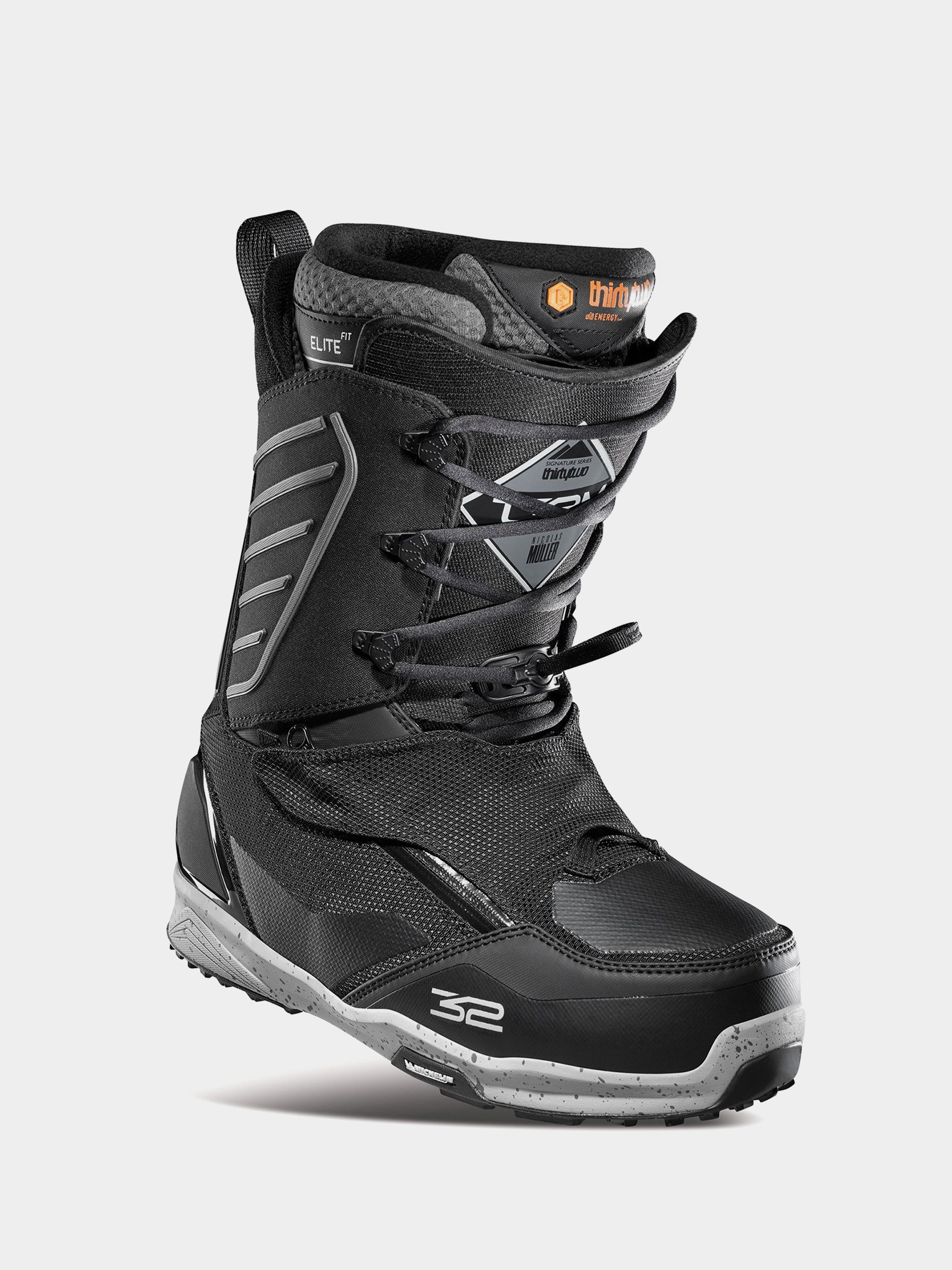 Mens ThirtyTwo Mullair Xlt Snowboard boots (black/grey)