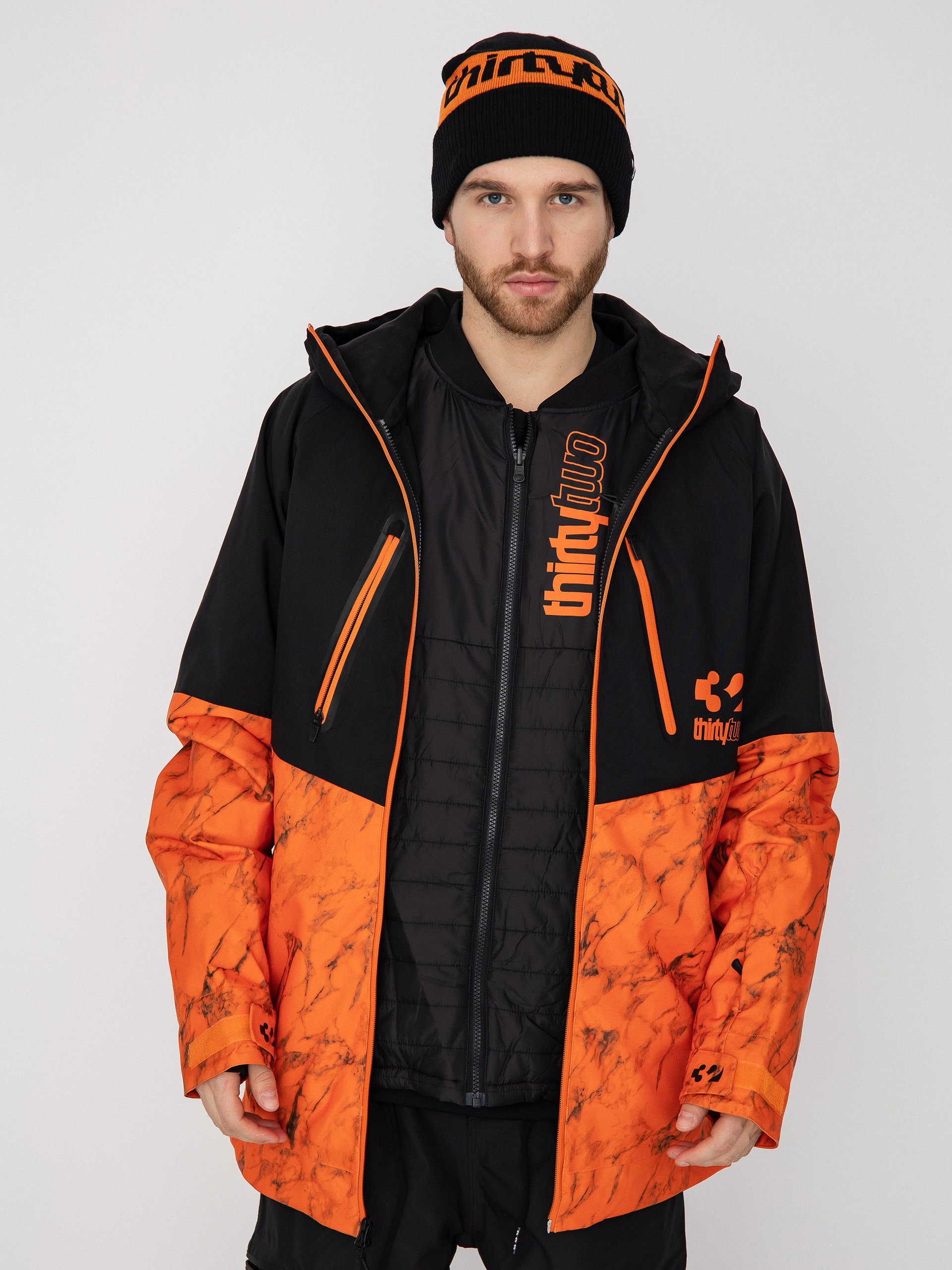 Mens ThirtyTwo Tm 3 Snowboard jacket (black/orange)