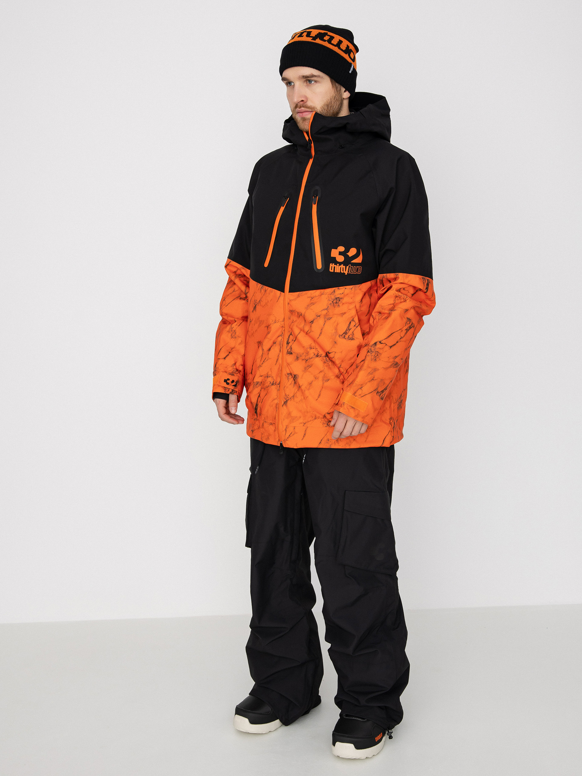 Mens ThirtyTwo Tm 3 Snowboard jacket (black/orange)