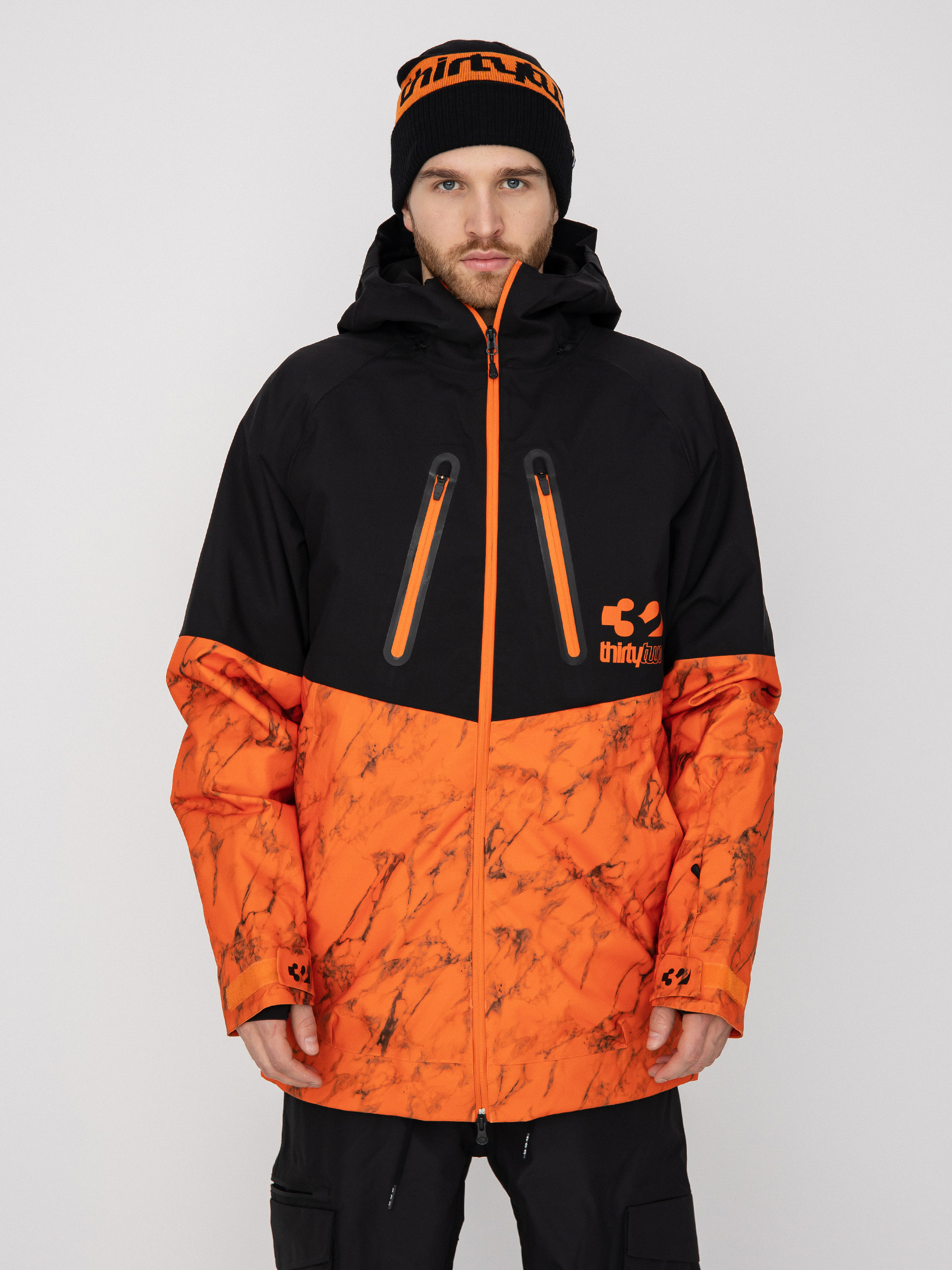 Mens ThirtyTwo Tm 3 Snowboard jacket (black/orange)