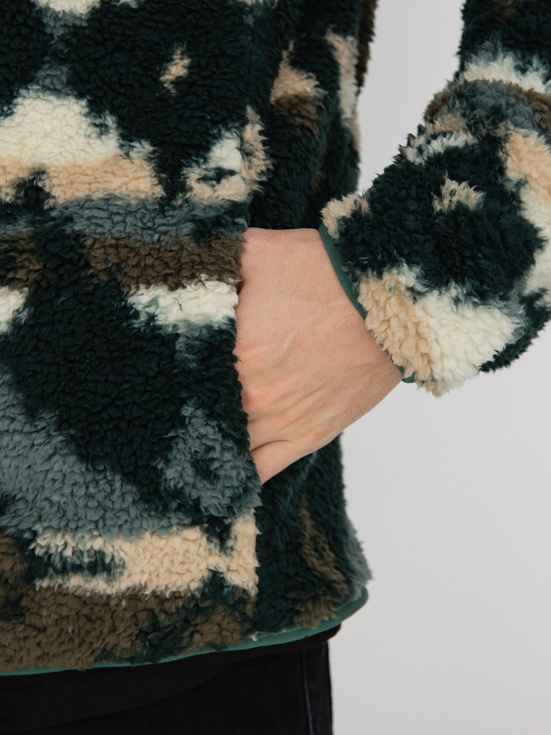 Mens Columbia Winter Pass Print Fleece Full Zip Fleece  (spruce rocky mo)