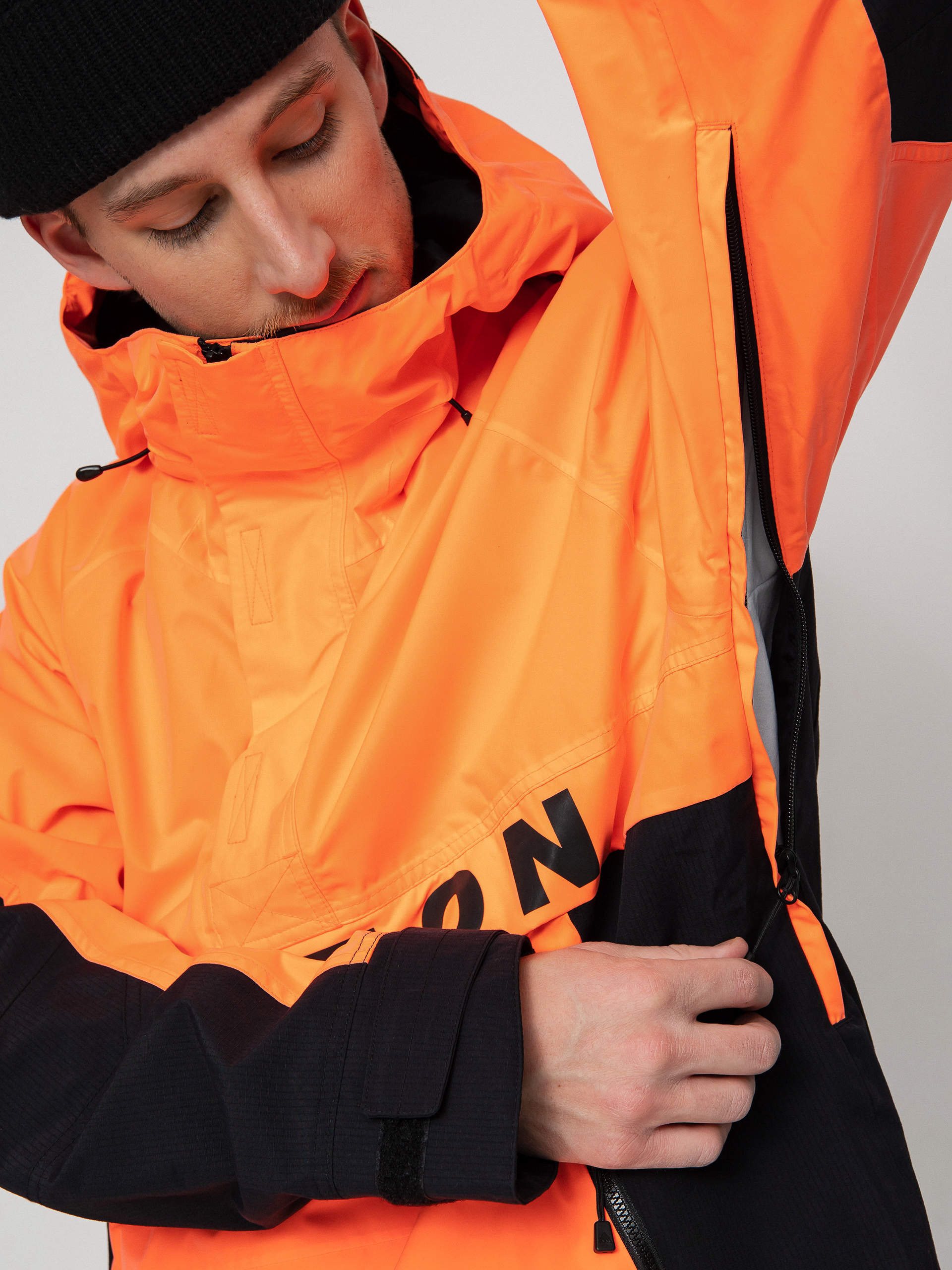 Mens Burton Frostner Anorak Snowboard jacket (tetra orange/true black)